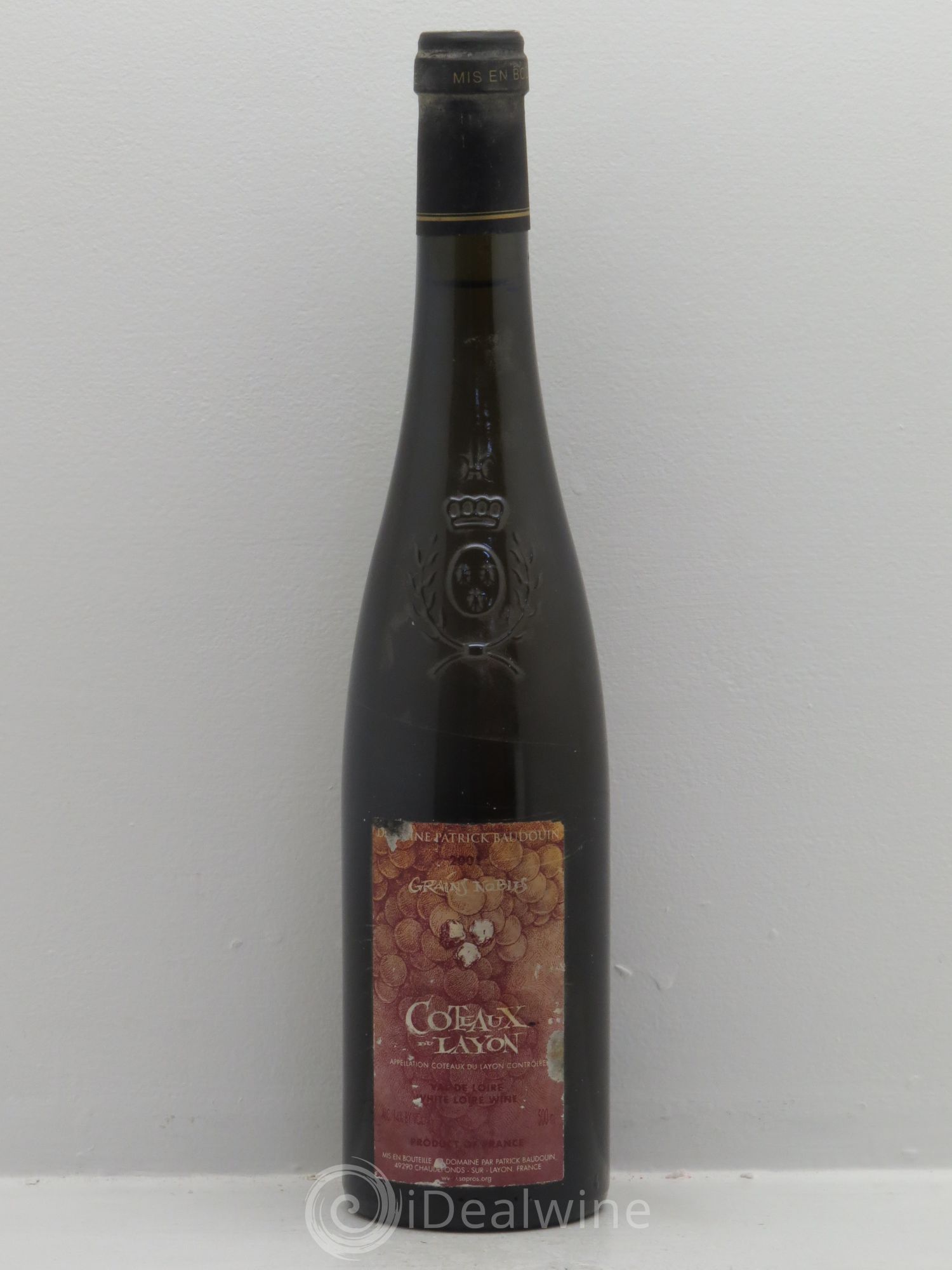 Coteaux du Layon Sélection de Grains Nobles Patrick Baudouin 2001 - Posten von 1 Flasche - 0