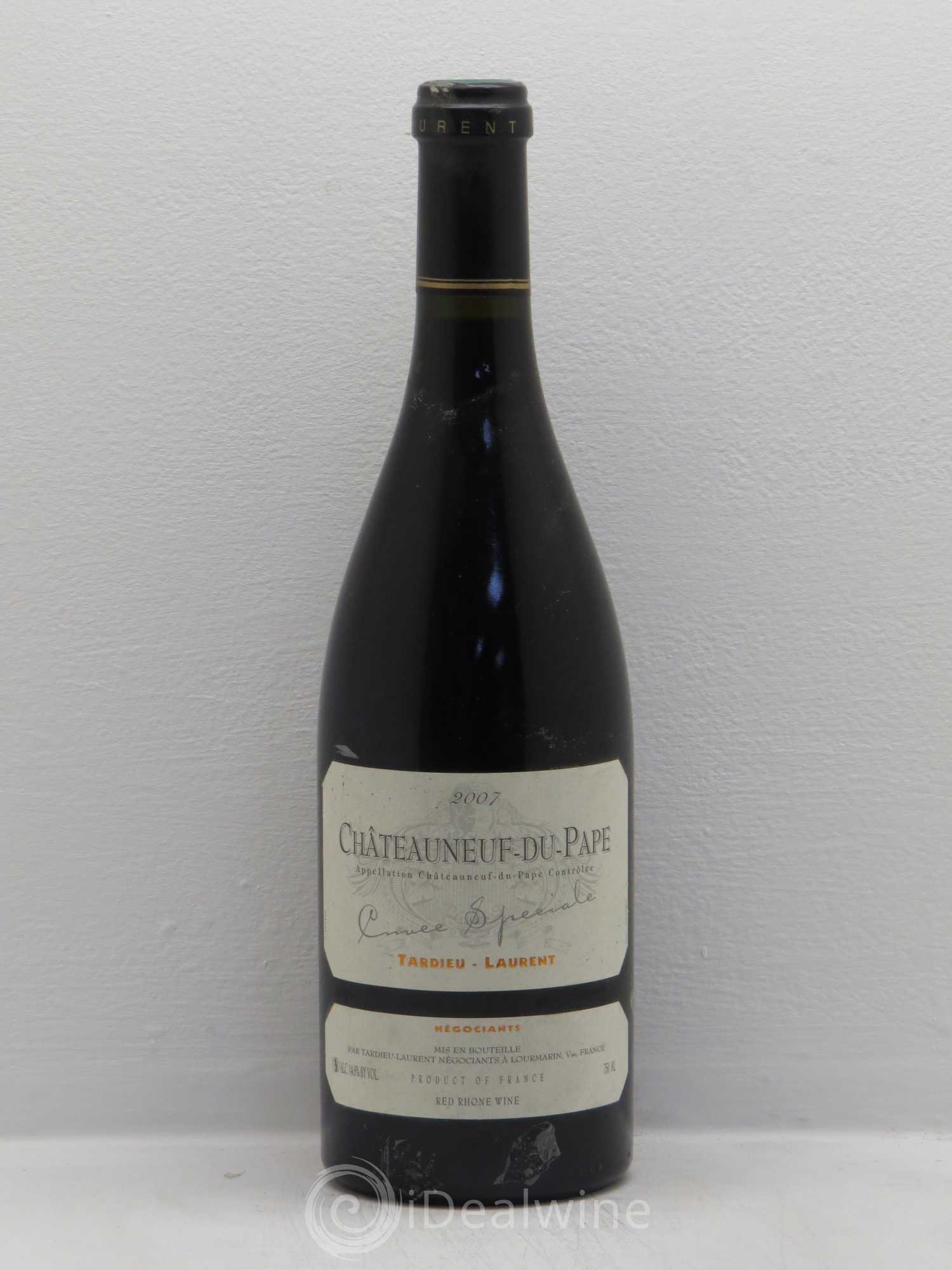 Châteauneuf-du-Pape Tardieu-Laurent Cuvée spéciale Famille Tardieu 2007 - Lot de 1 bouteille - 0