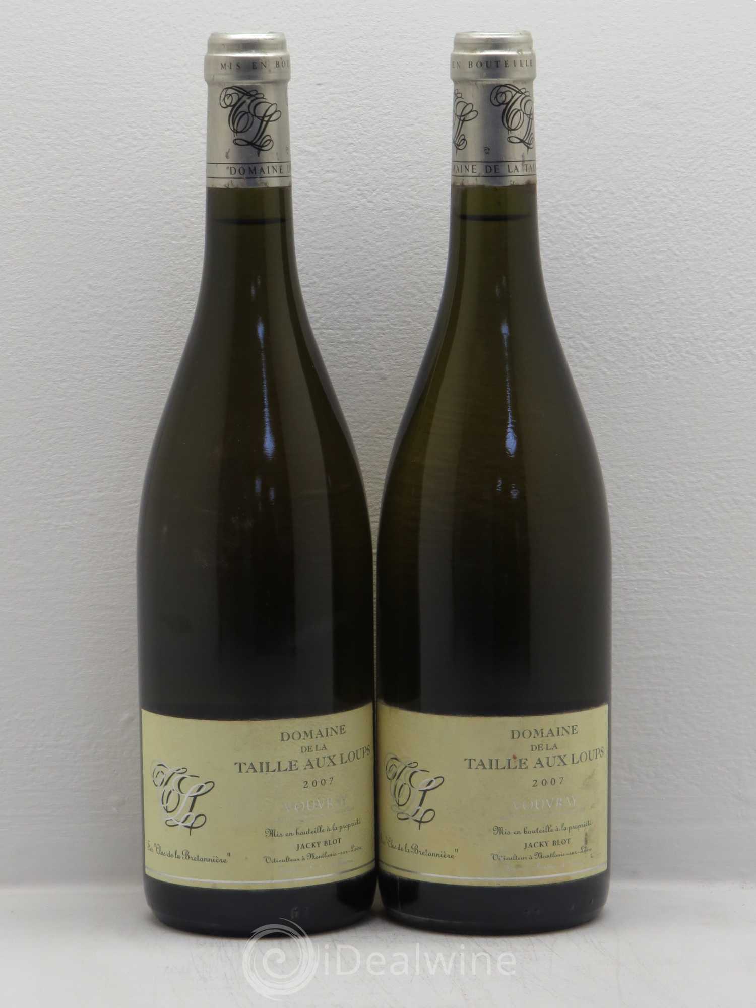 Vouvray Clos de la Bretonnière Domaine Jacky Blot 2007 - Lotto di 2 bottiglie - 0