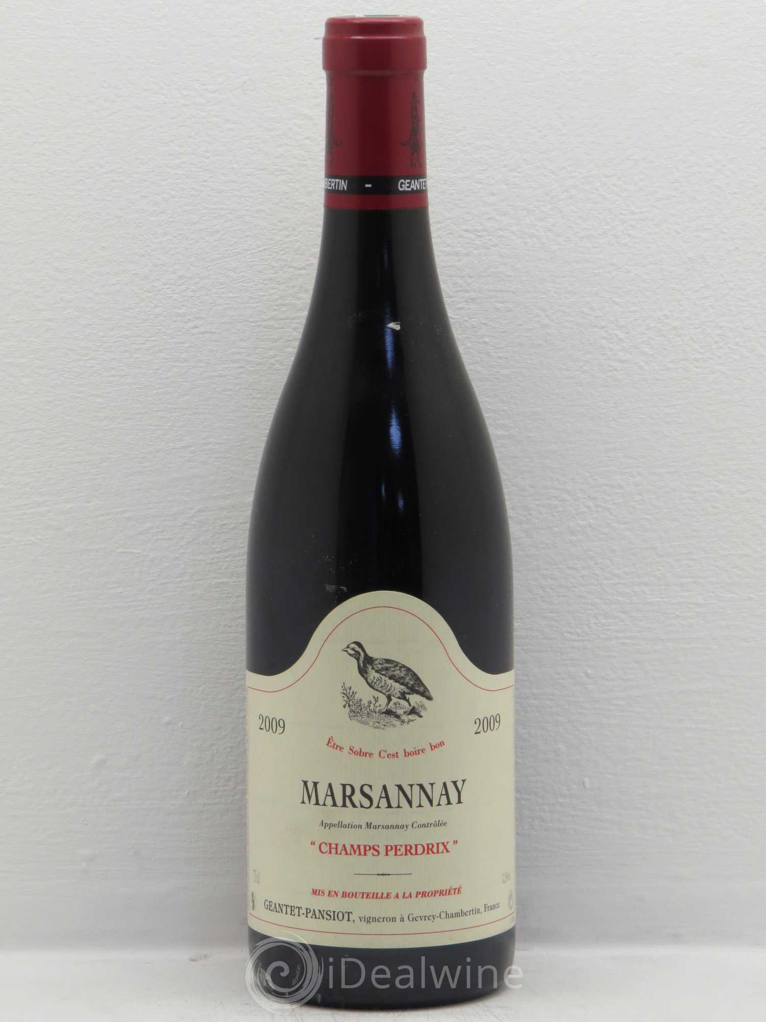 Marsannay Champs Perdrix Geantet-Pansiot 2009 - Lot de 1 bouteille - 0