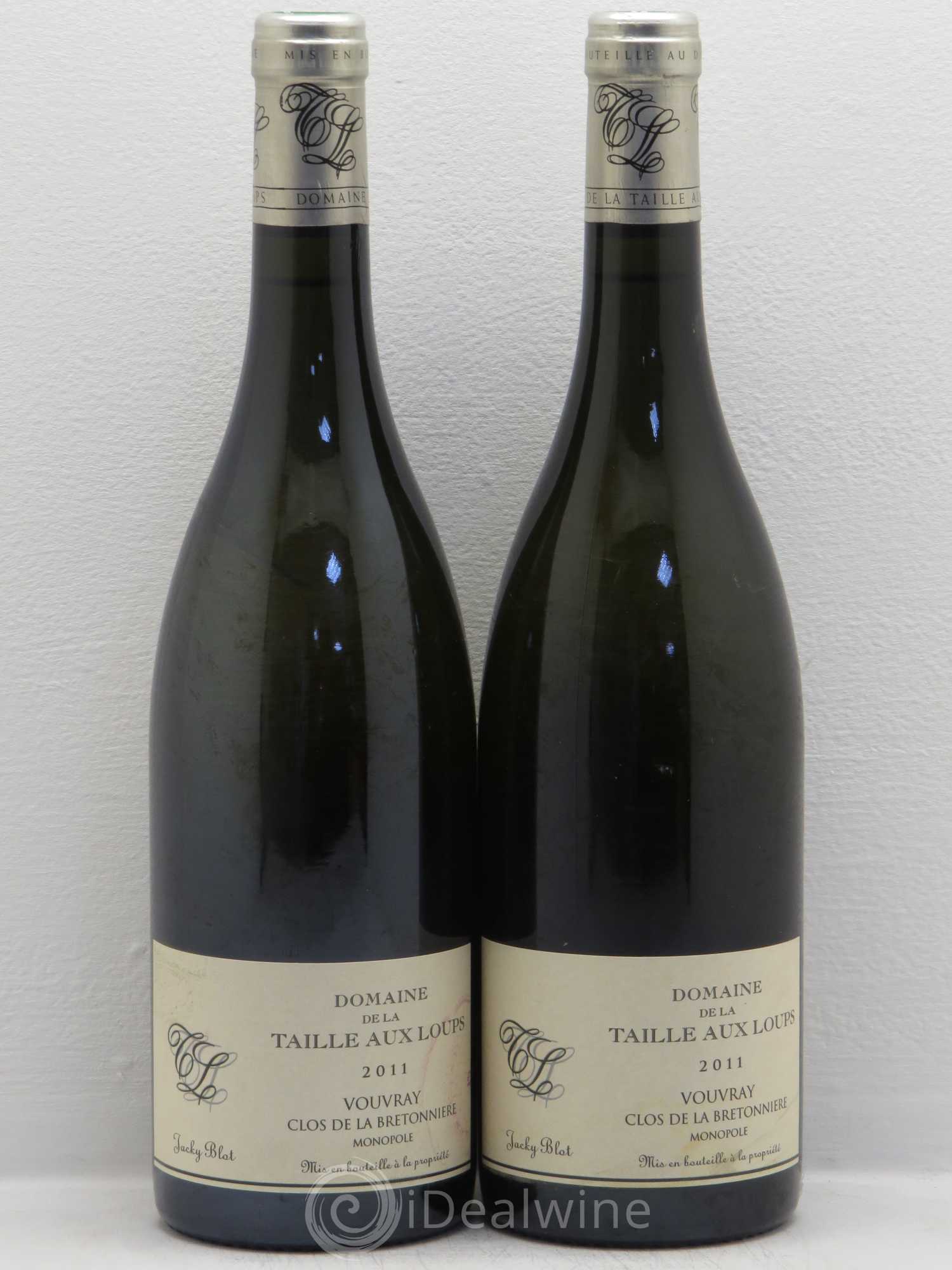 Vouvray Clos de la Bretonnière Domaine Jacky Blot 2011 - Lotto di 2 bottiglie - 0
