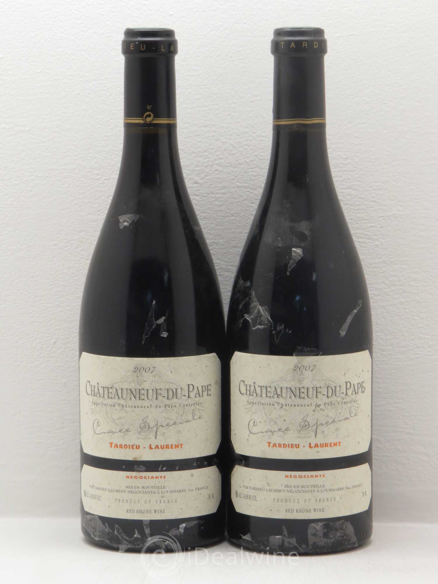 Châteauneuf-du-Pape Tardieu-Laurent Cuvée spéciale Famille Tardieu (sans prix de réserve) 2007 - Lot de 2 bouteilles - 0