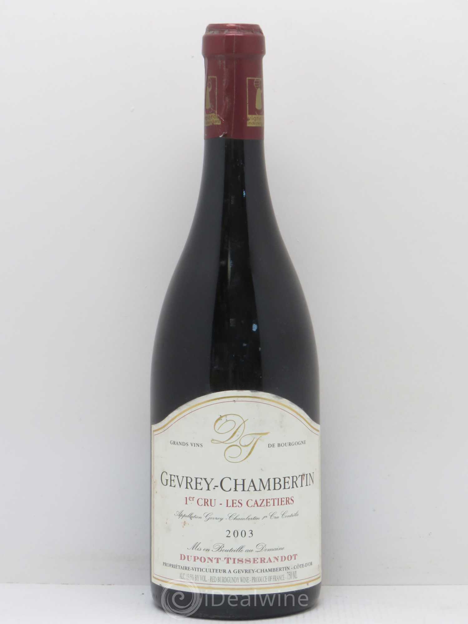 Gevrey-Chambertin 1er Cru Cazetiers Dupont-Tisserandot (Domaine) 2003 - Lot de 1 bouteille - 0