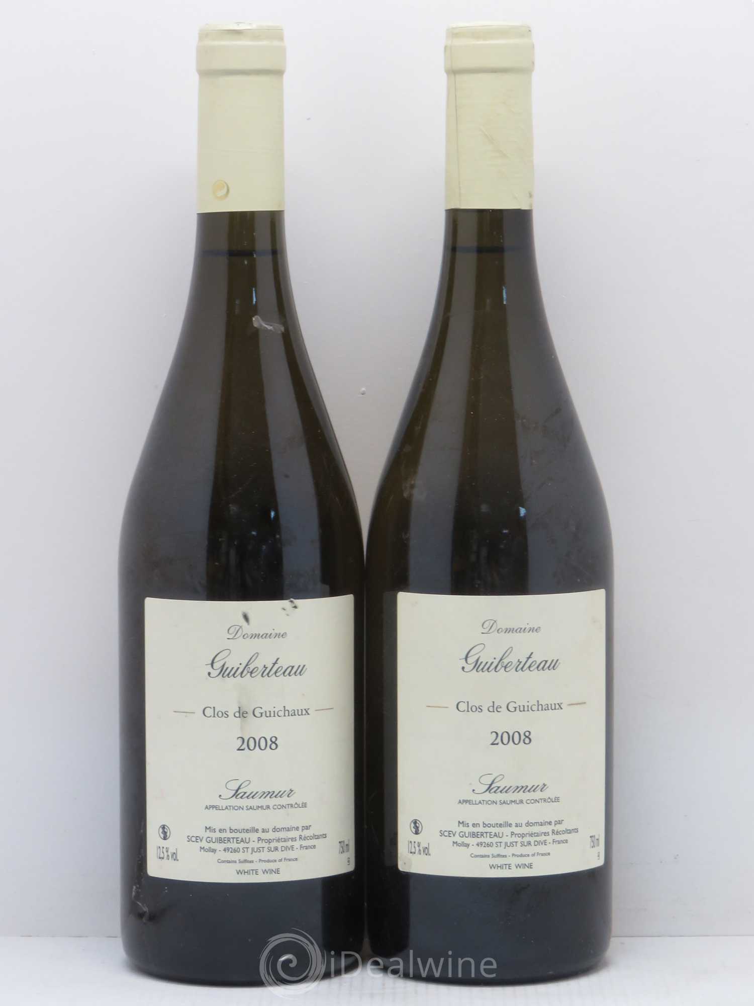 Saumur Domaine Guiberteau Clos Guichaux Domaine Guiberteau 2008 - Posten von 2 Flaschen - 0