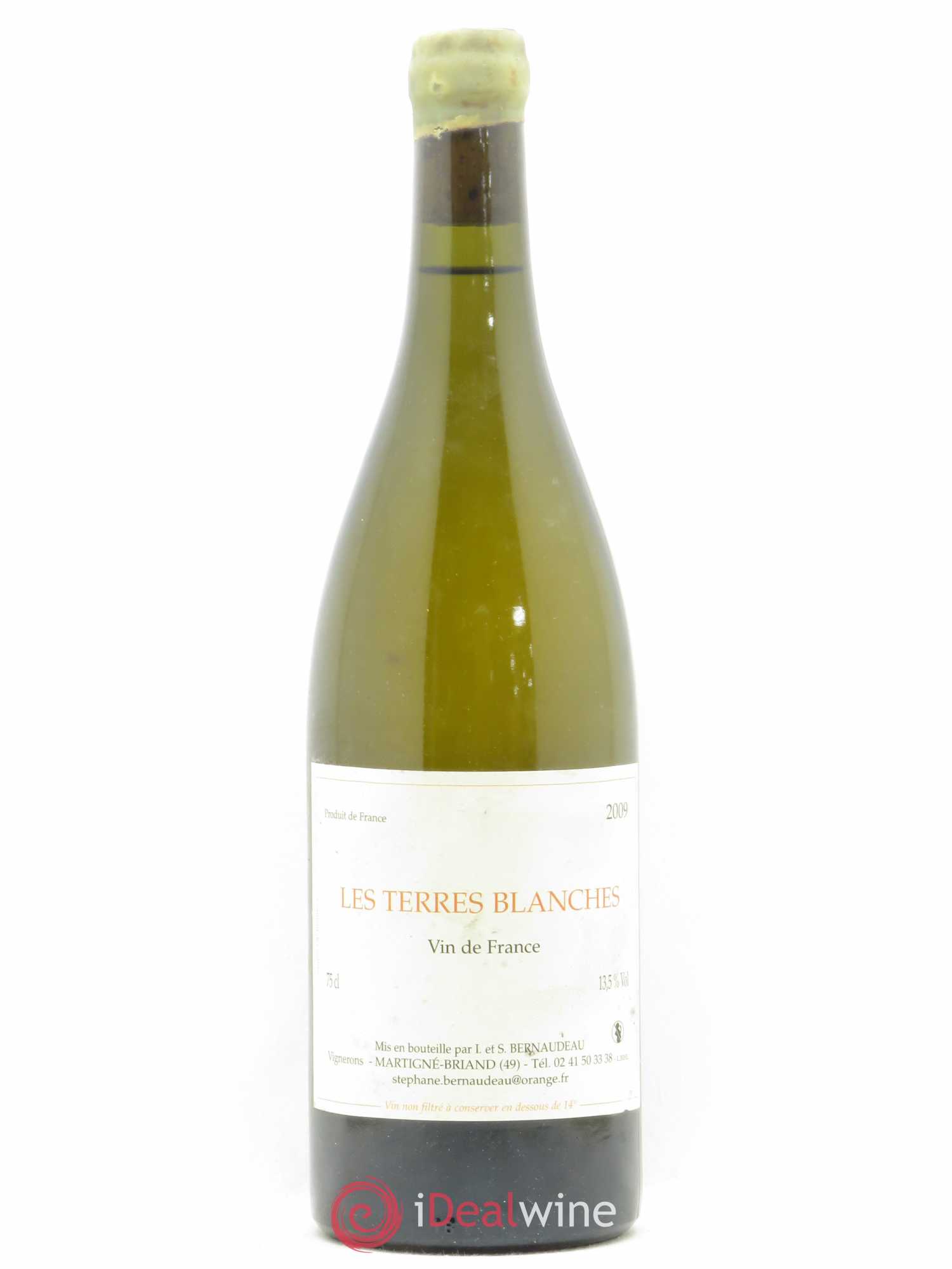 Vin de France Les Terres Blanches Stéphane Bernaudeau 2009 - Lot de 1 bouteille - 0