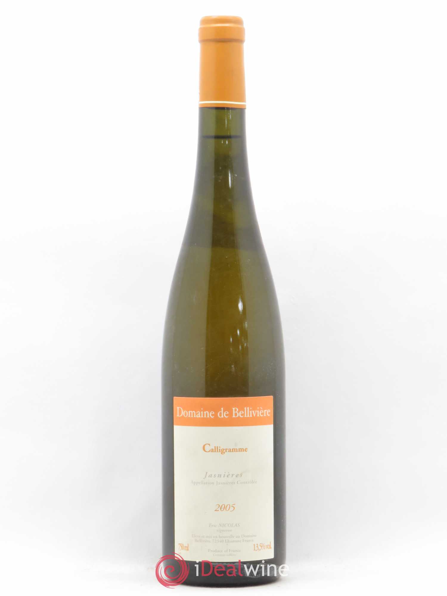 Jasnières Calligramme Domaine de Bellivière 2005 - Posten von 1 Flasche - 0