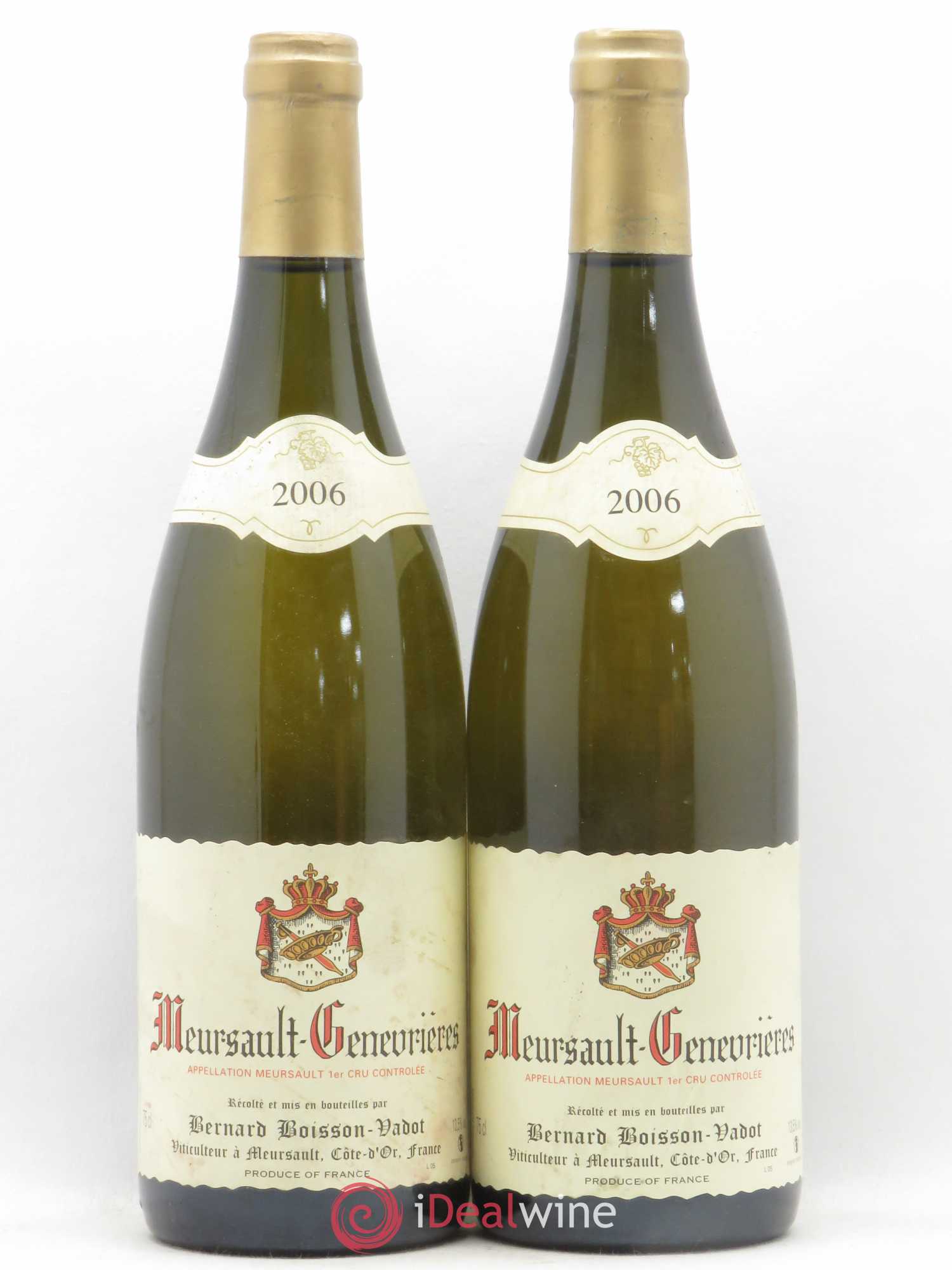 Meursault 1er Cru Genevrières Boisson-Vadot (Domaine) 2006 - Lot de 2 bouteilles - 0