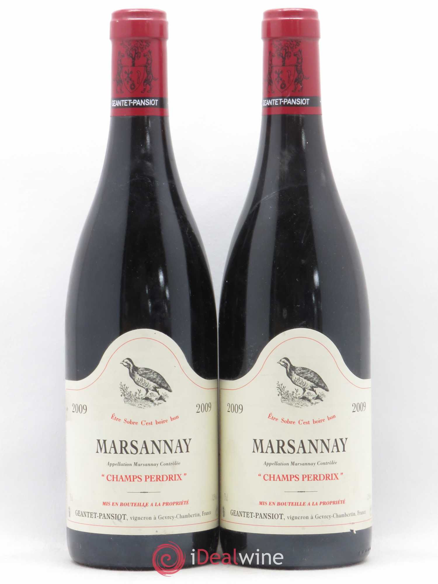 Marsannay Champs Perdrix Geantet-Pansiot 2009 - Lot de 2 bouteilles - 0