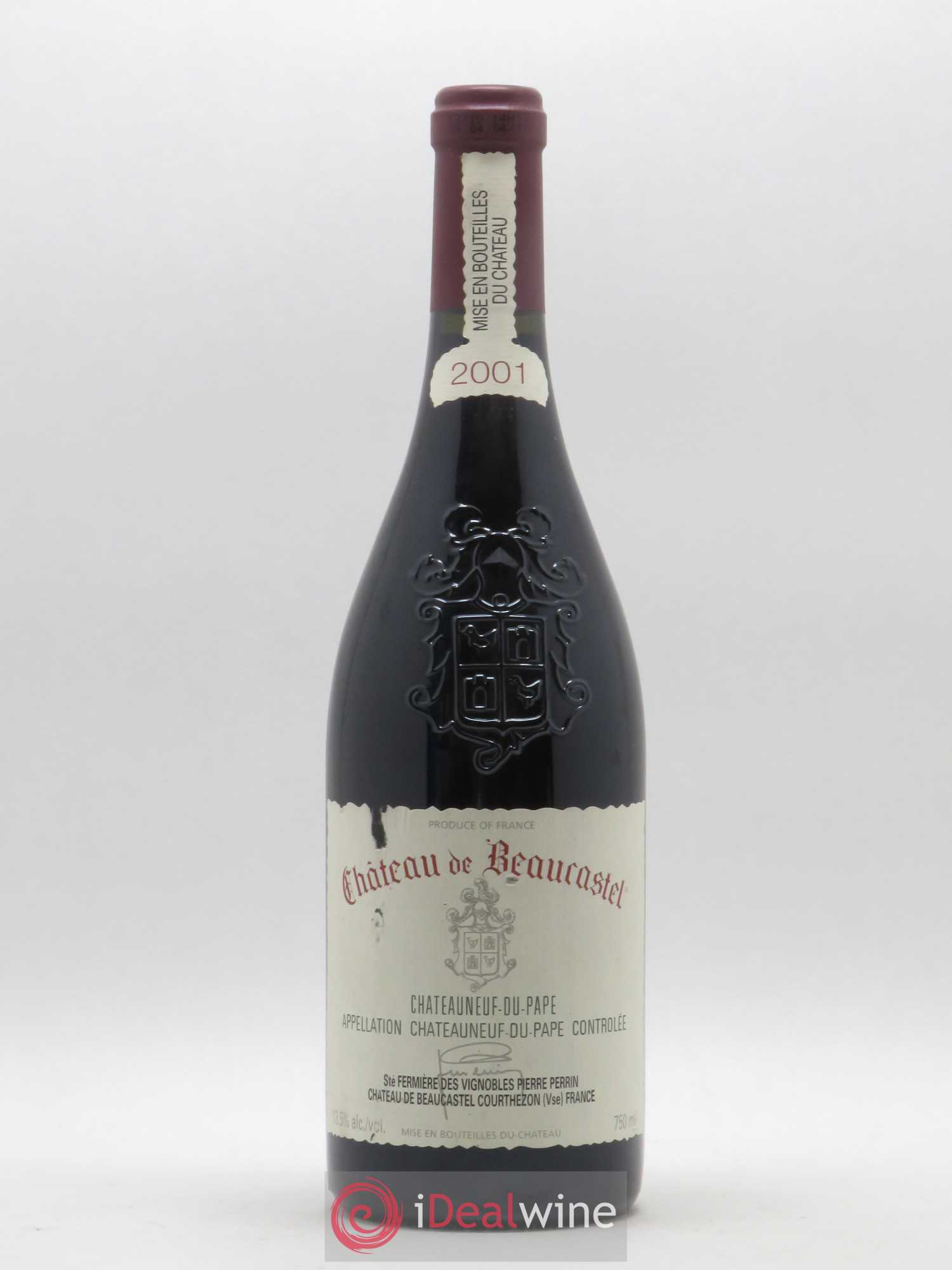 Châteauneuf-du-Pape Château de Beaucastel Famille Perrin 2001 - Lot de 1 bouteille - 0