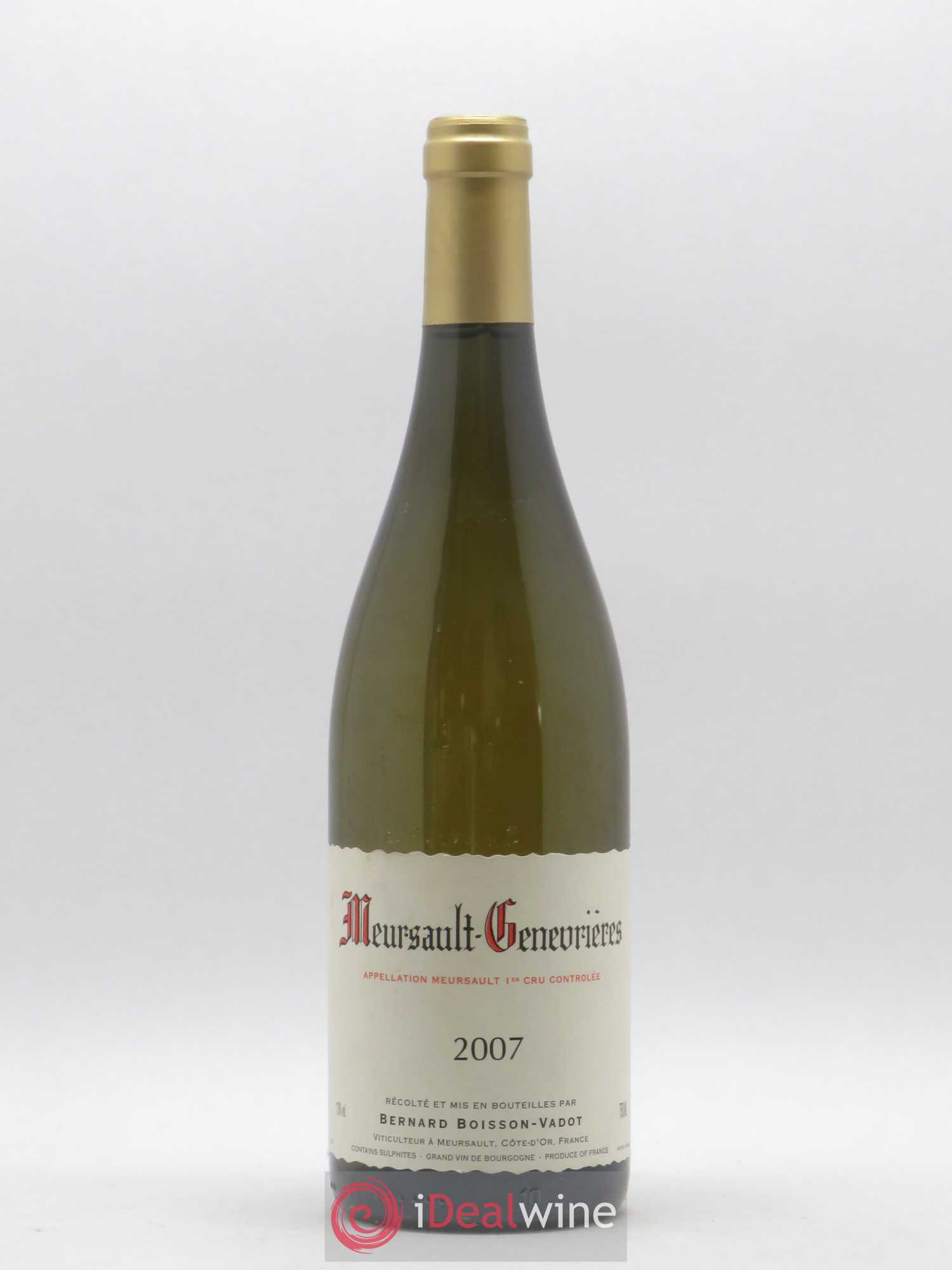 Meursault 1er Cru Genevrières Boisson-Vadot (Domaine) 2007 - Lot de 1 bouteille - 0
