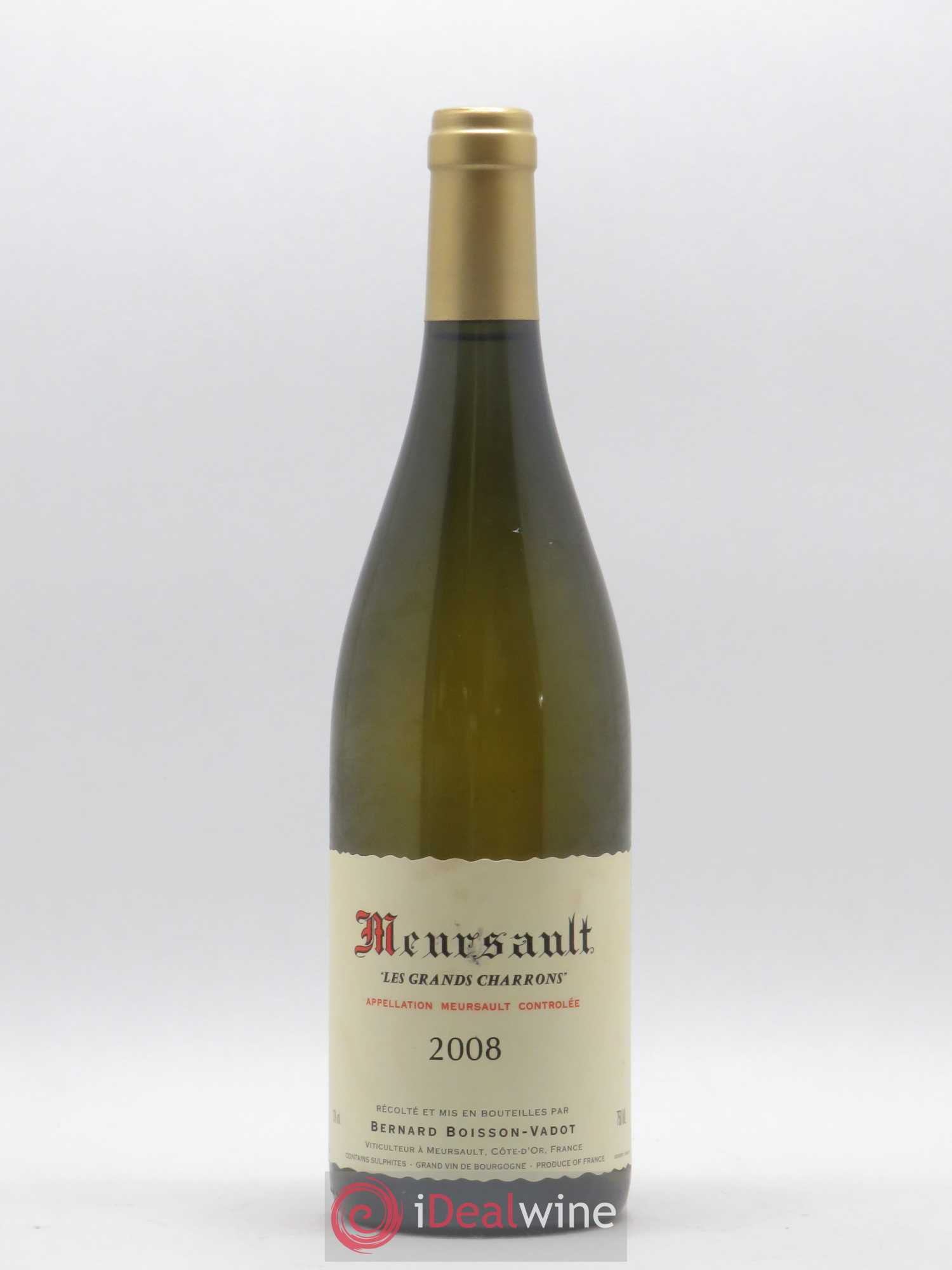 Meursault Les Grands Charrons Boisson-Vadot (Domaine) 2008 - Lot de 1 bouteille - 0