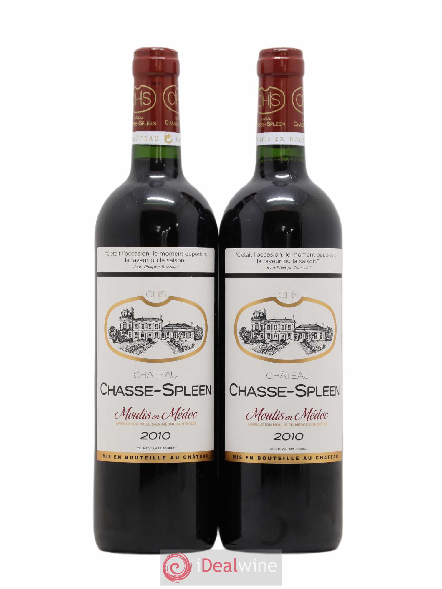 Château Chasse Spleen 2010 - Lot de 2 bouteilles - 0