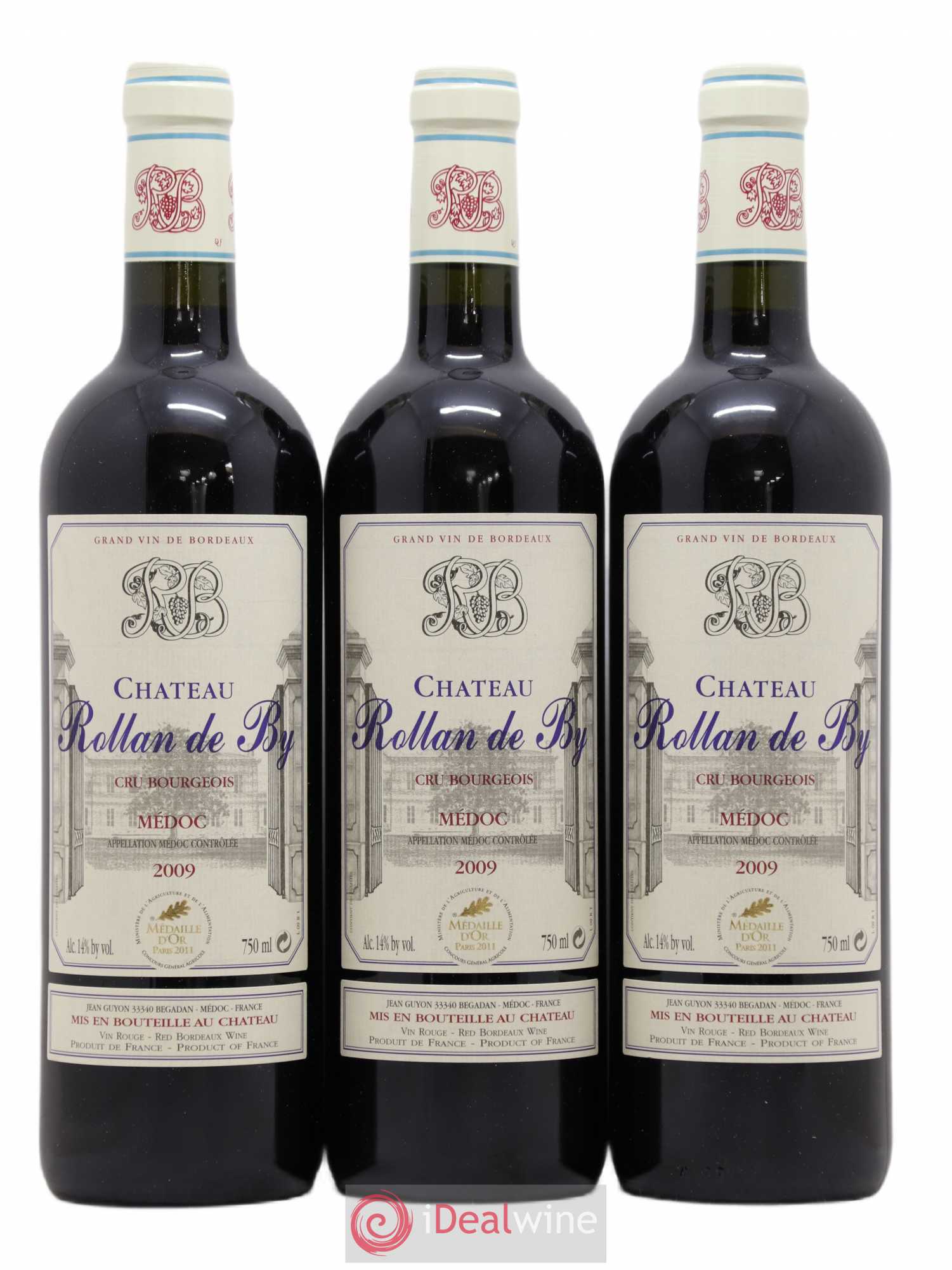 Château Rollan de By Cru Bourgeois 2009 - Lot de 3 bouteilles - 0