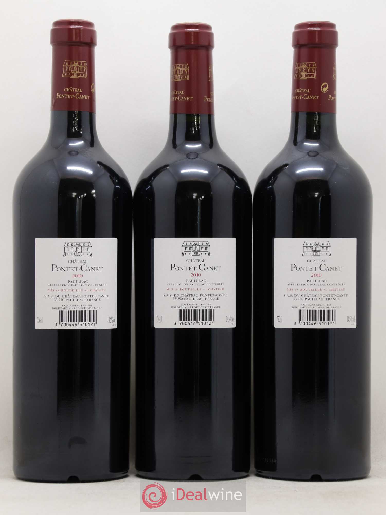 Château Pontet Canet 5ème Grand Cru Classé 2010 - Lot de 6 bouteilles - 2