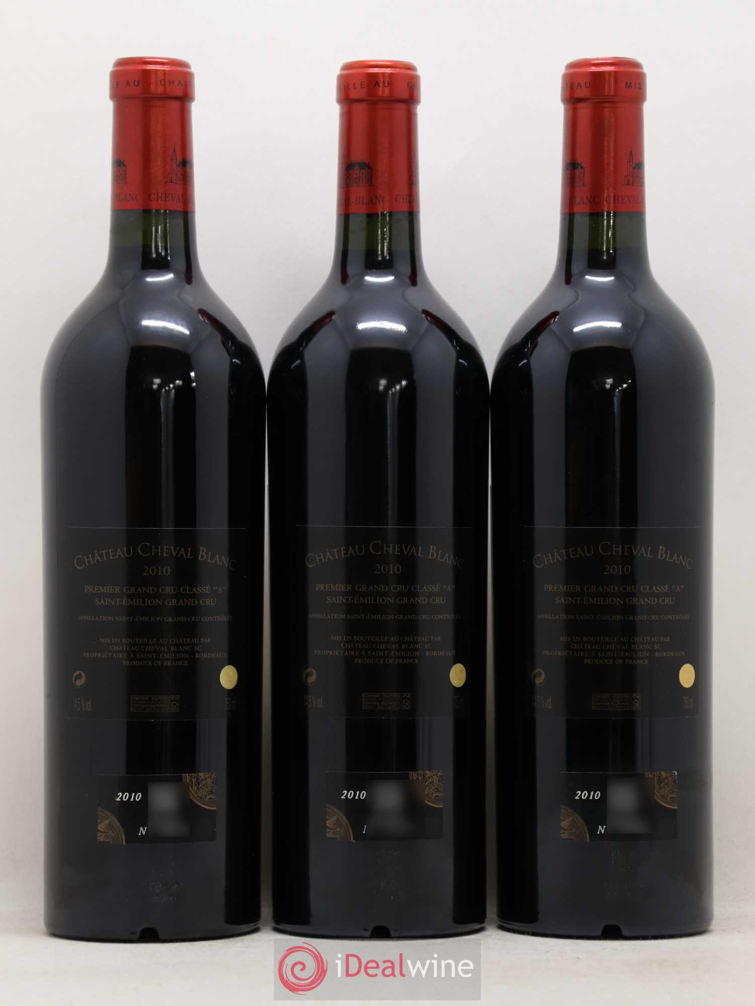 Château Cheval Blanc 1er Grand Cru Classé A 2010 - Lot de 3 bouteilles - 1