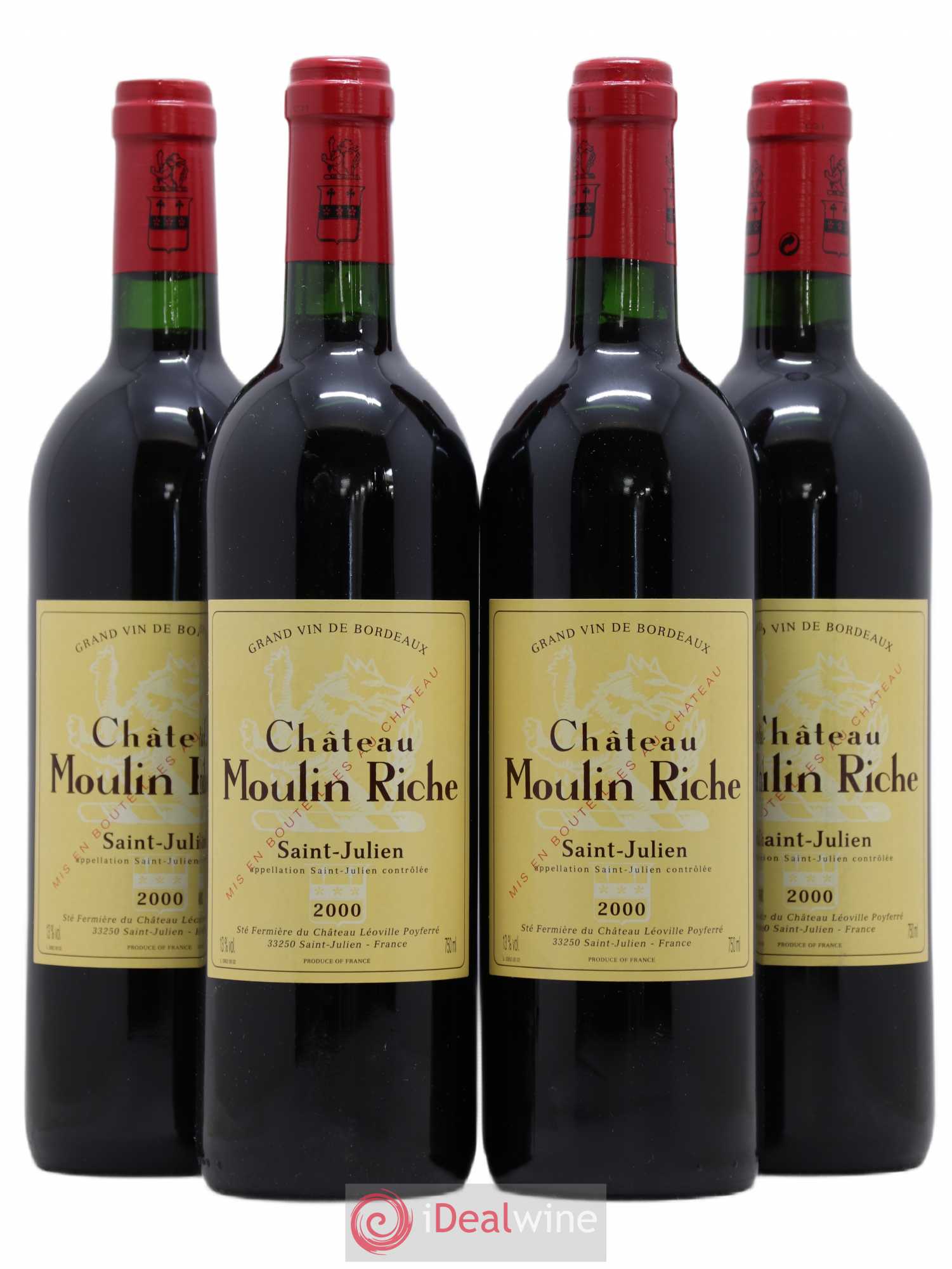 Château Moulin Riche 2000 - Posten von 4 Flaschen - 0