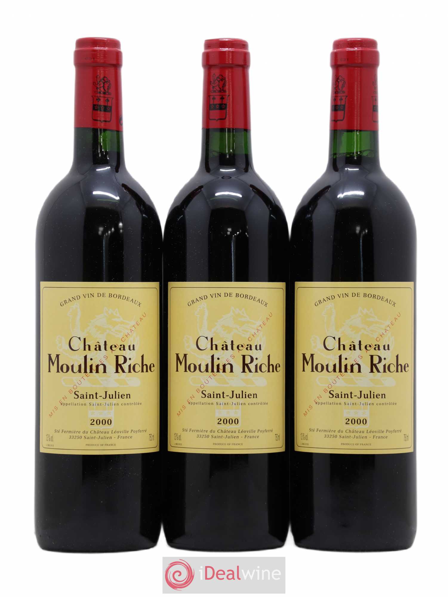 Château Moulin Riche 2000 - Posten von 3 Flaschen - 0