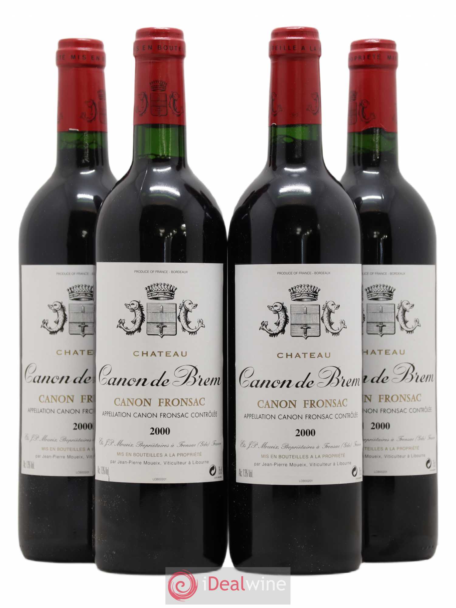 Canon-Fronsac Château Canon de Brem 2000 - Lot de 4 bouteilles - 0