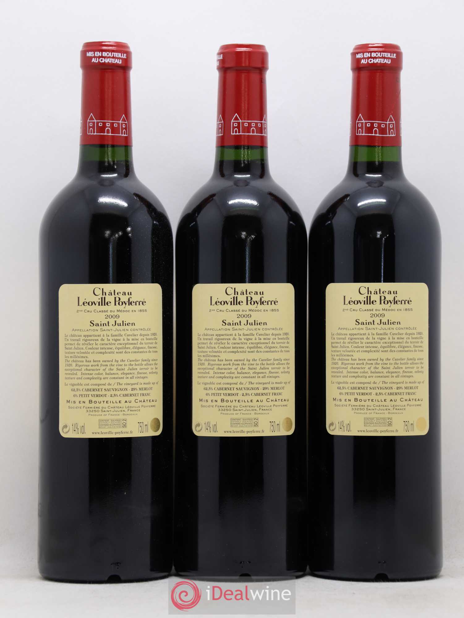 Château Léoville Poyferré 2ème Grand Cru Classé 2009 - Lot de 12 bouteilles - 2
