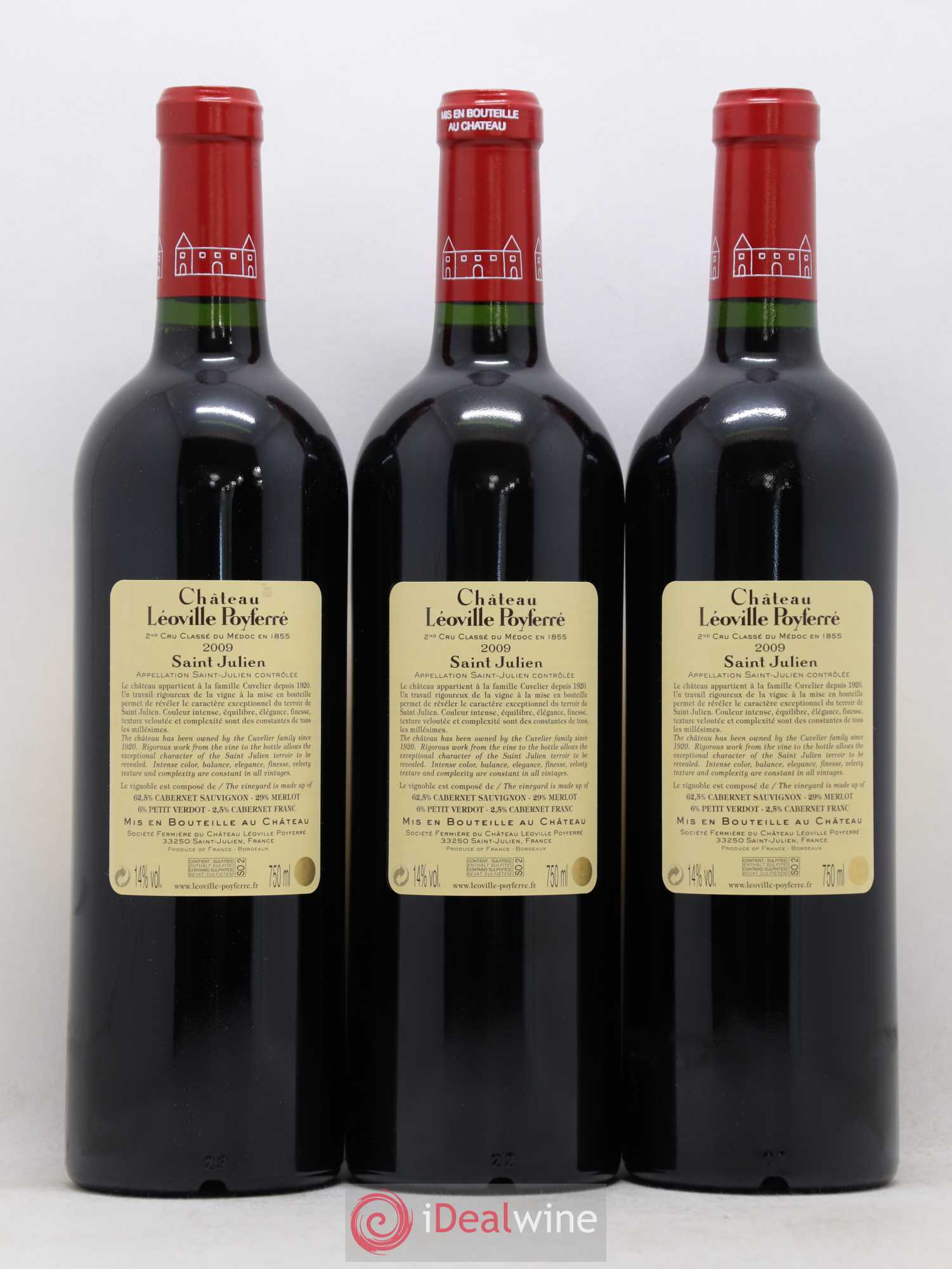 Château Léoville Poyferré 2ème Grand Cru Classé 2009 - Lot de 12 bouteilles - 4
