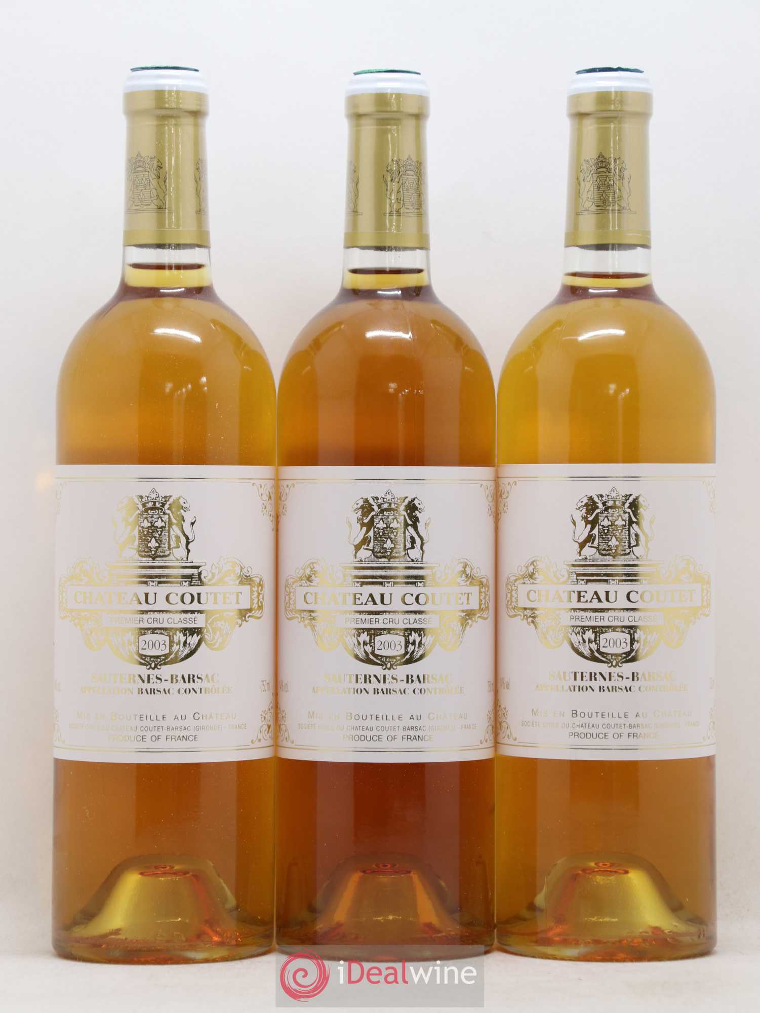Château Coutet 1er Grand Cru Classé 2003 - Lotto di 12 bottiglie - 1