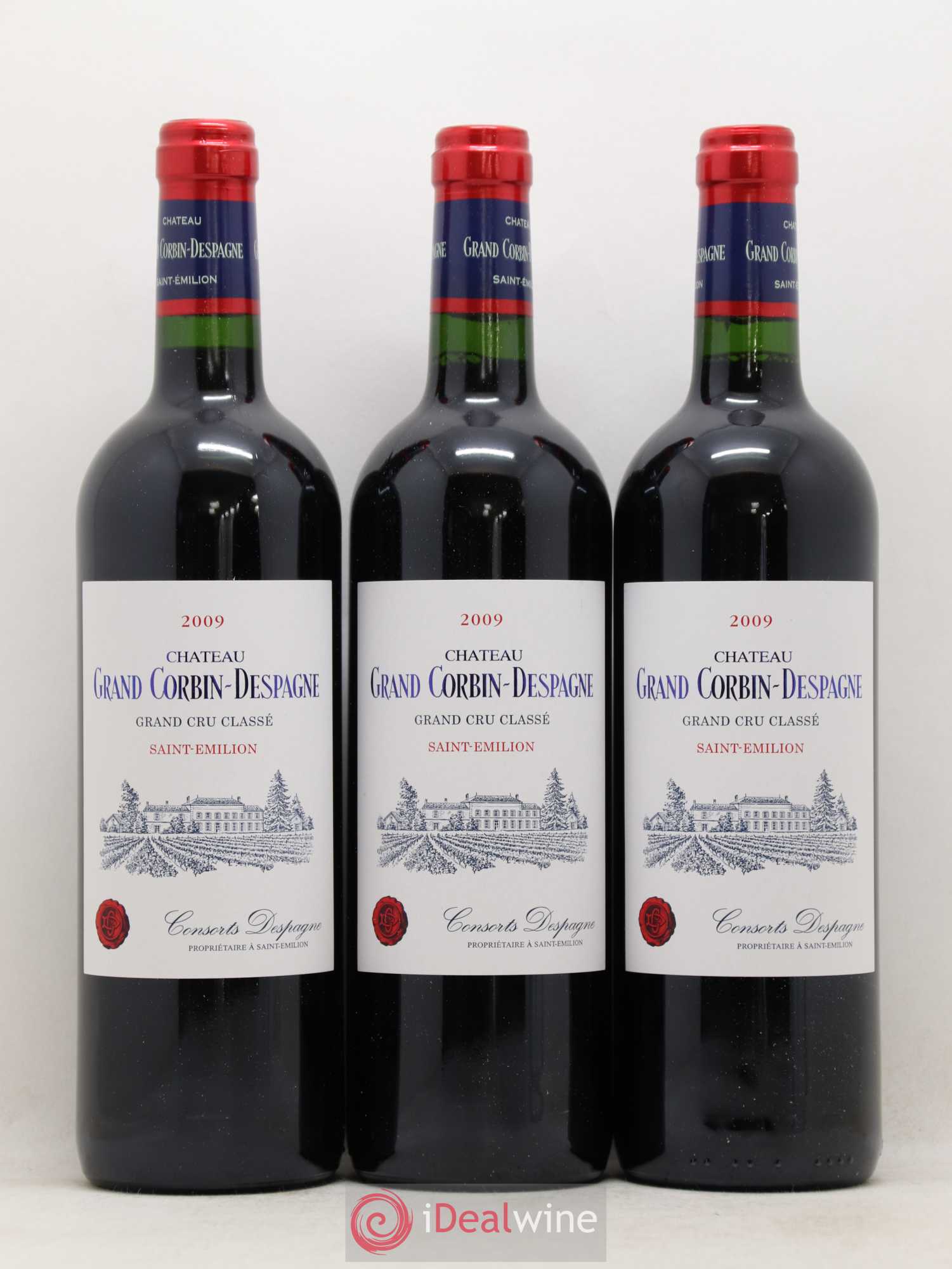 Château Grand Corbin Despagne Grand Cru Classé 2009 - Lot de 12 bouteilles - 1
