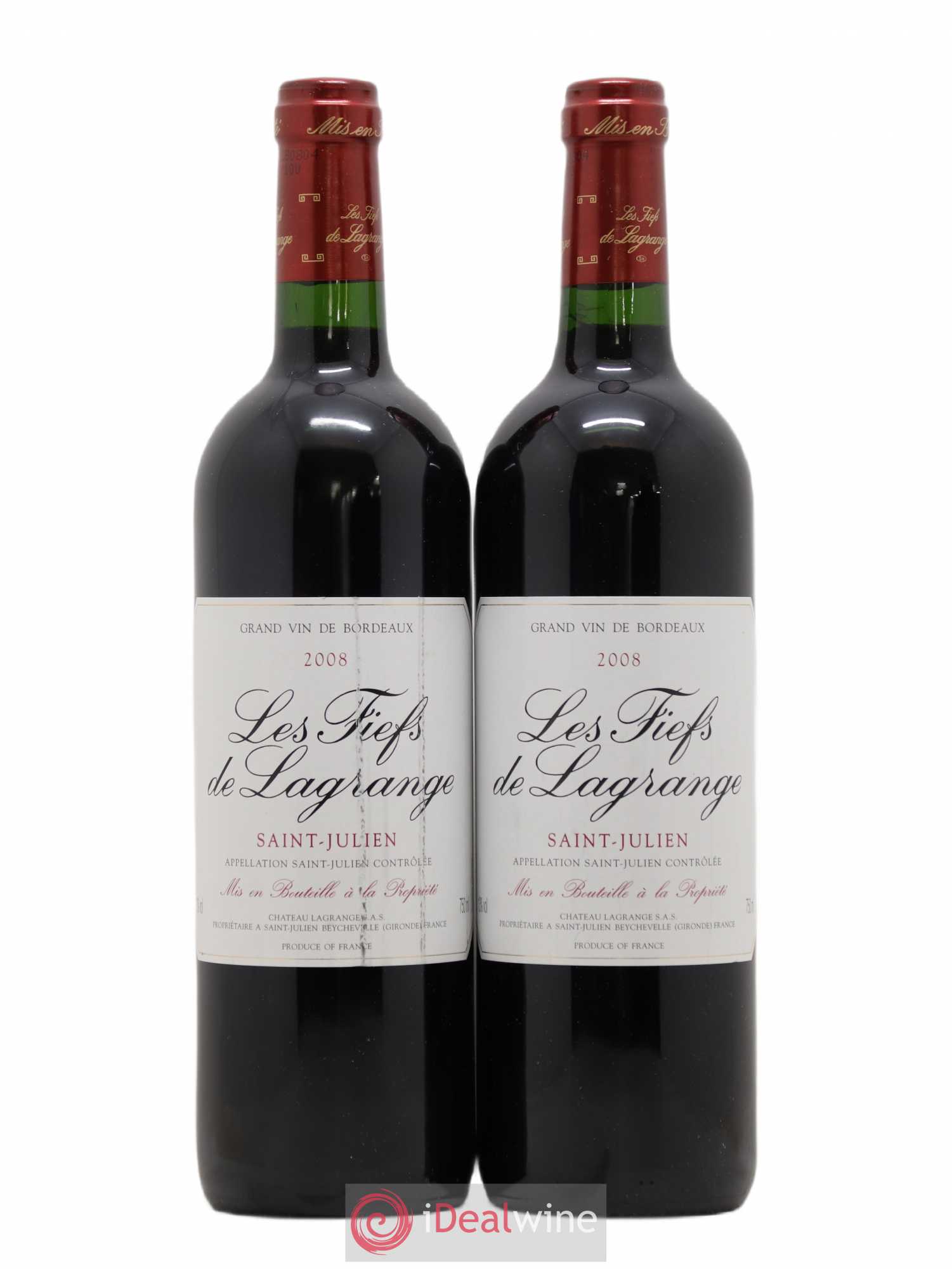 Les Fiefs de Lagrange Second Vin 2008 - Lot de 2 bouteilles - 0