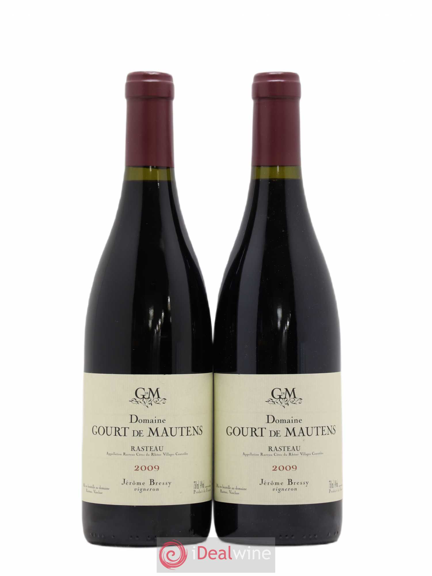 Rasteau Domaine Gourt de Mautens - Jérôme Bressy 2009 - Lot de 2 bouteilles - 0