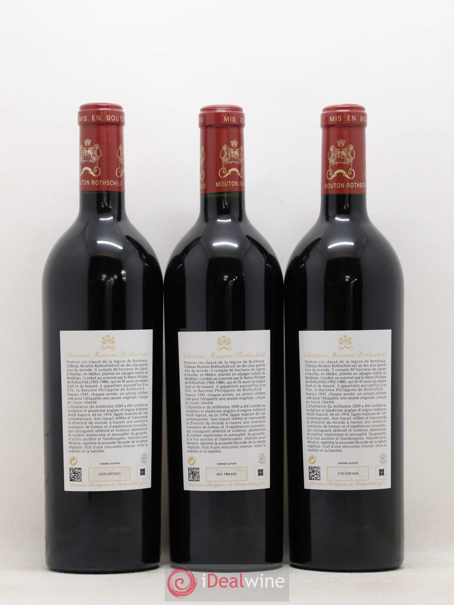 Château Mouton Rothschild 1er Grand Cru Classé 2009 - Lot de 12 bouteilles - 2