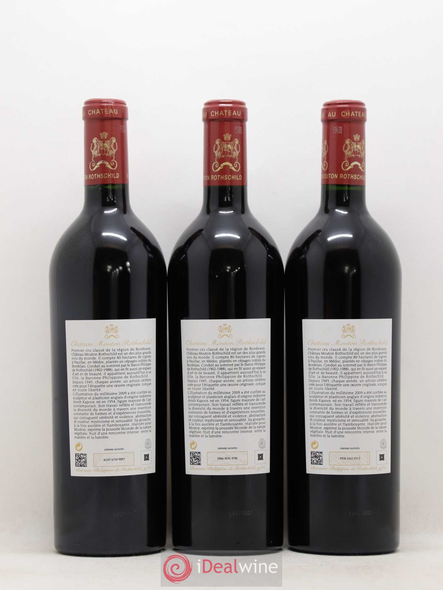 Château Mouton Rothschild 1er Grand Cru Classé 2009 - Lot de 12 bouteilles - 8