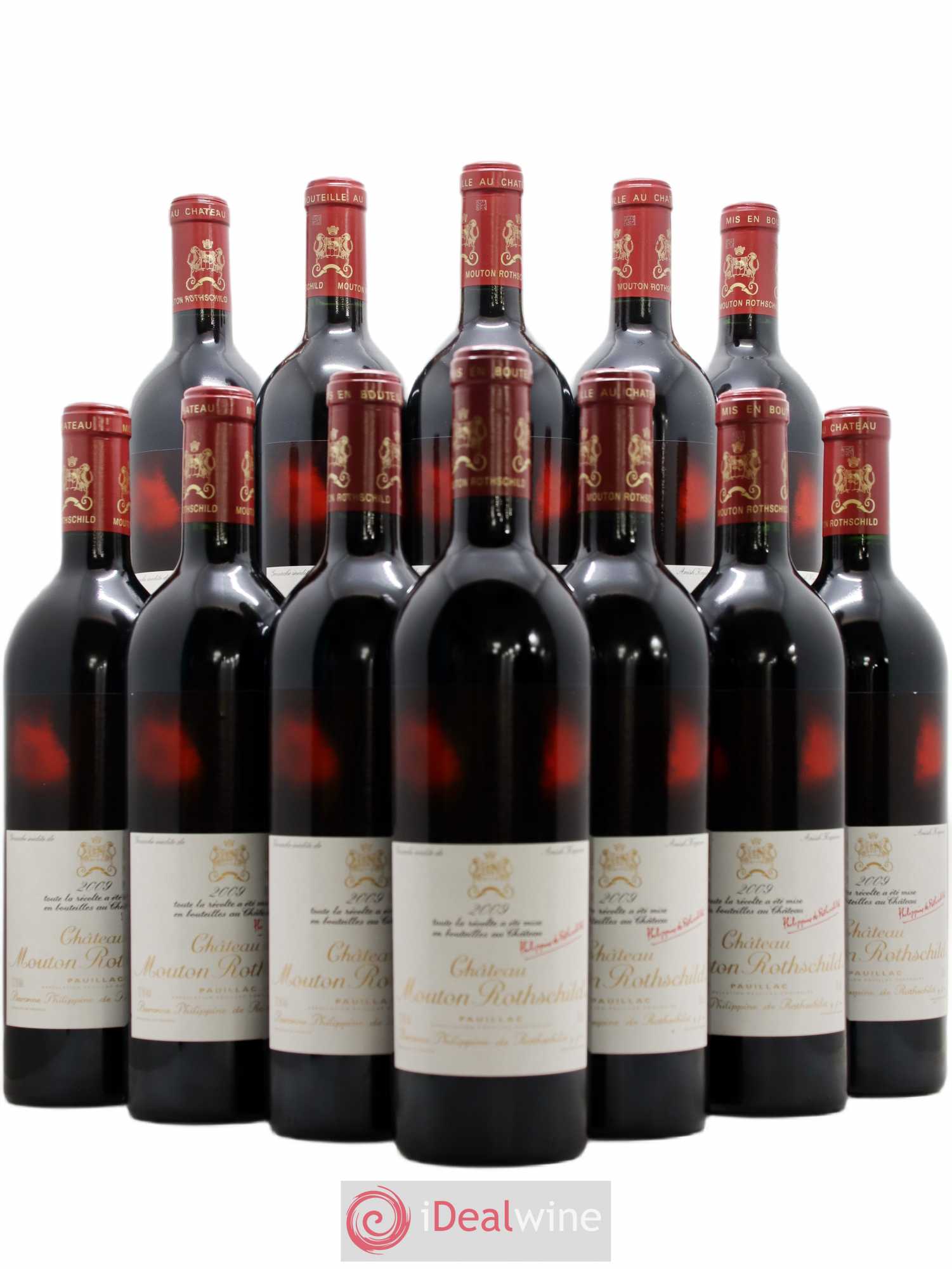 Château Mouton Rothschild 1er Grand Cru Classé 2009 - Lot de 12 bouteilles - 0