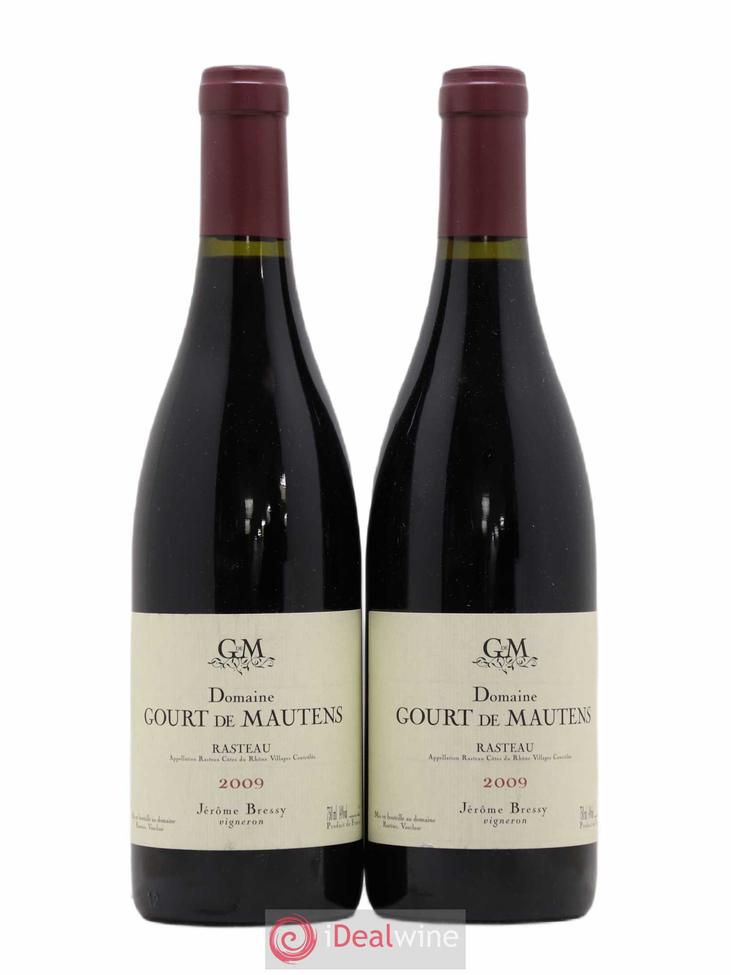 Rasteau Domaine Gourt de Mautens - Jérôme Bressy 2009 - Lot de 2 bouteilles - 0