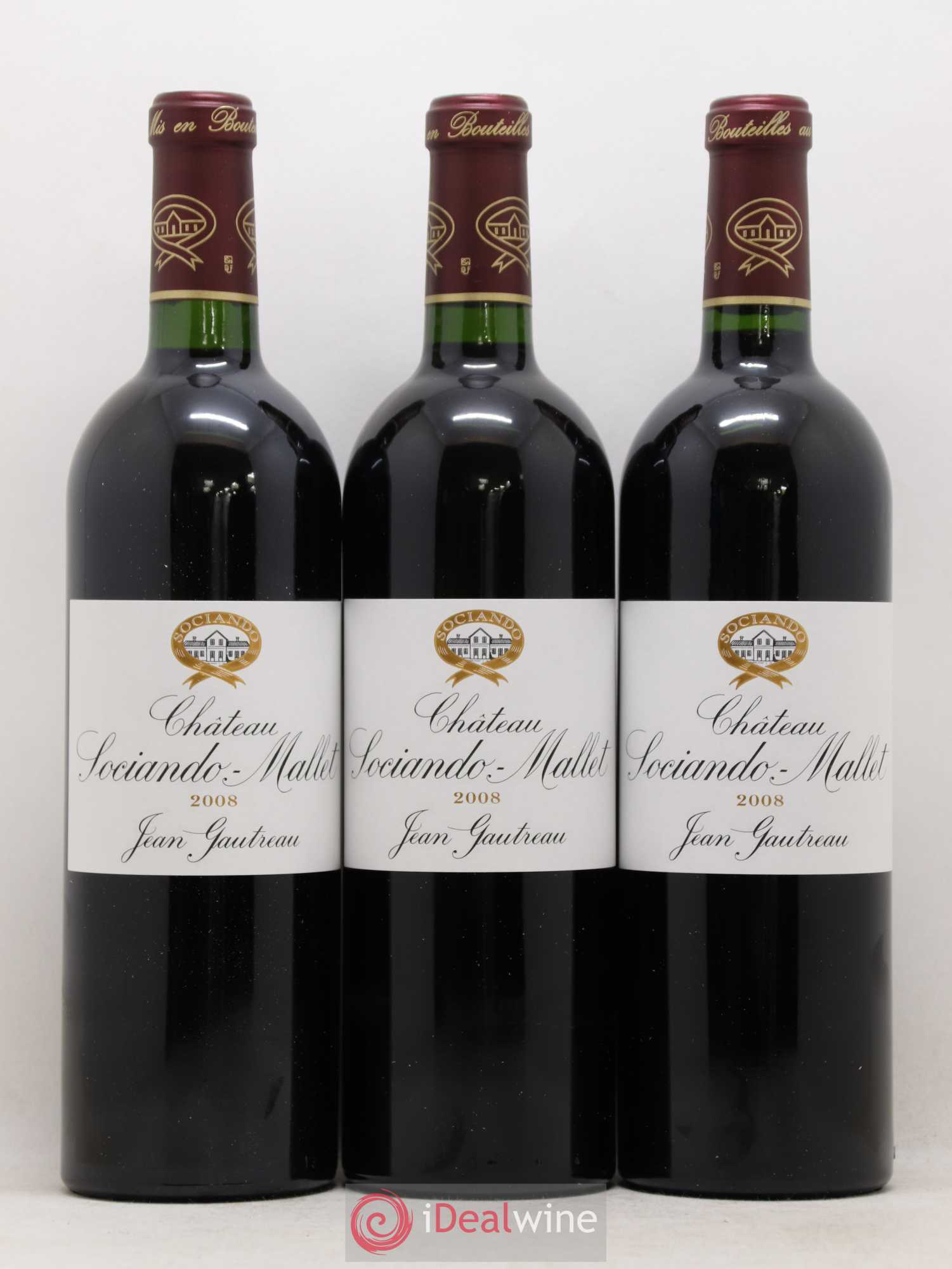 Château Sociando Mallet 2008 - Lot de 6 bouteilles - 1
