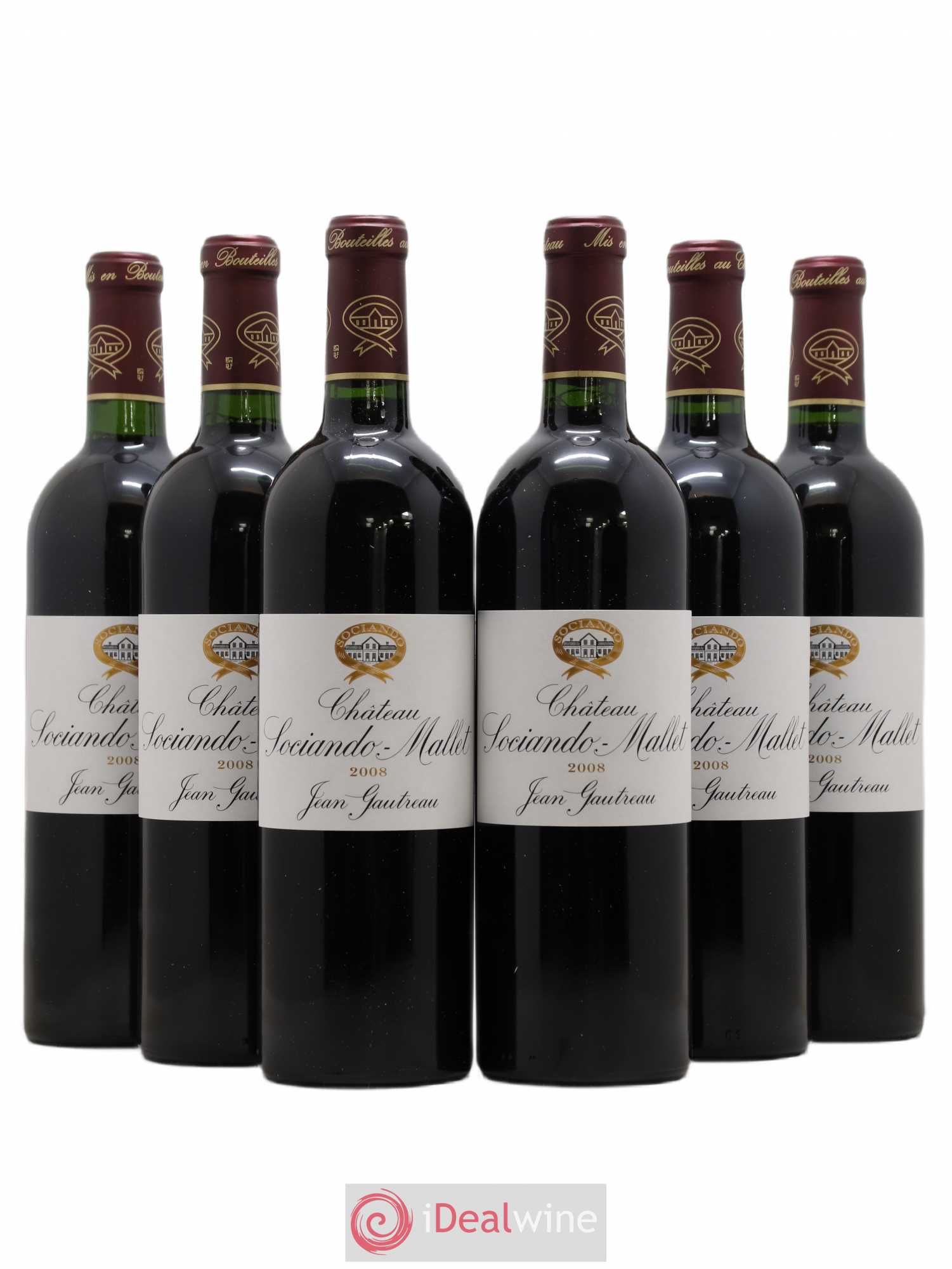 Château Sociando Mallet 2008 - Lot de 6 bouteilles - 0