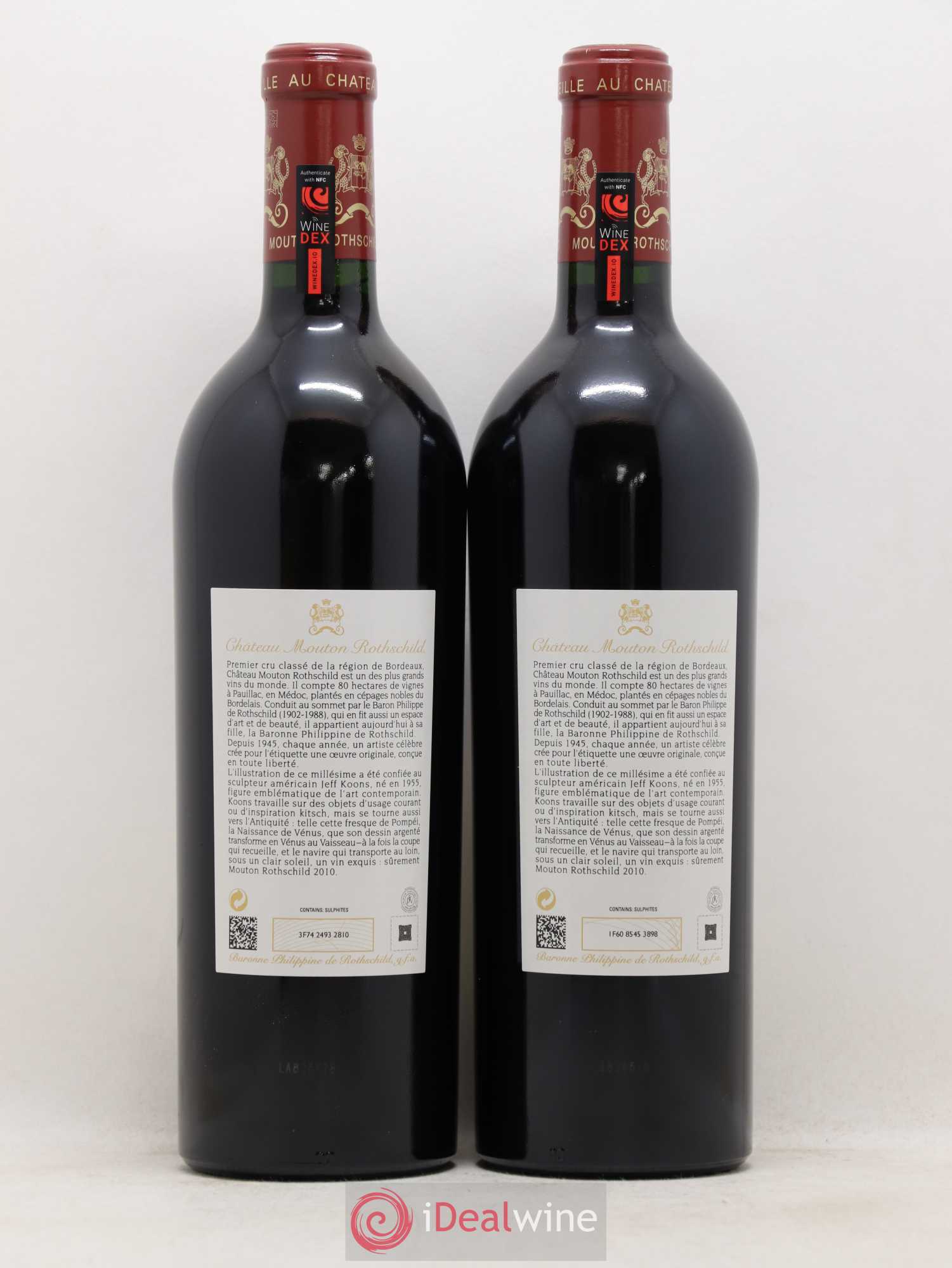 Château Mouton Rothschild 1er Grand Cru Classé 2010 - Lot de 2 bouteilles - 1