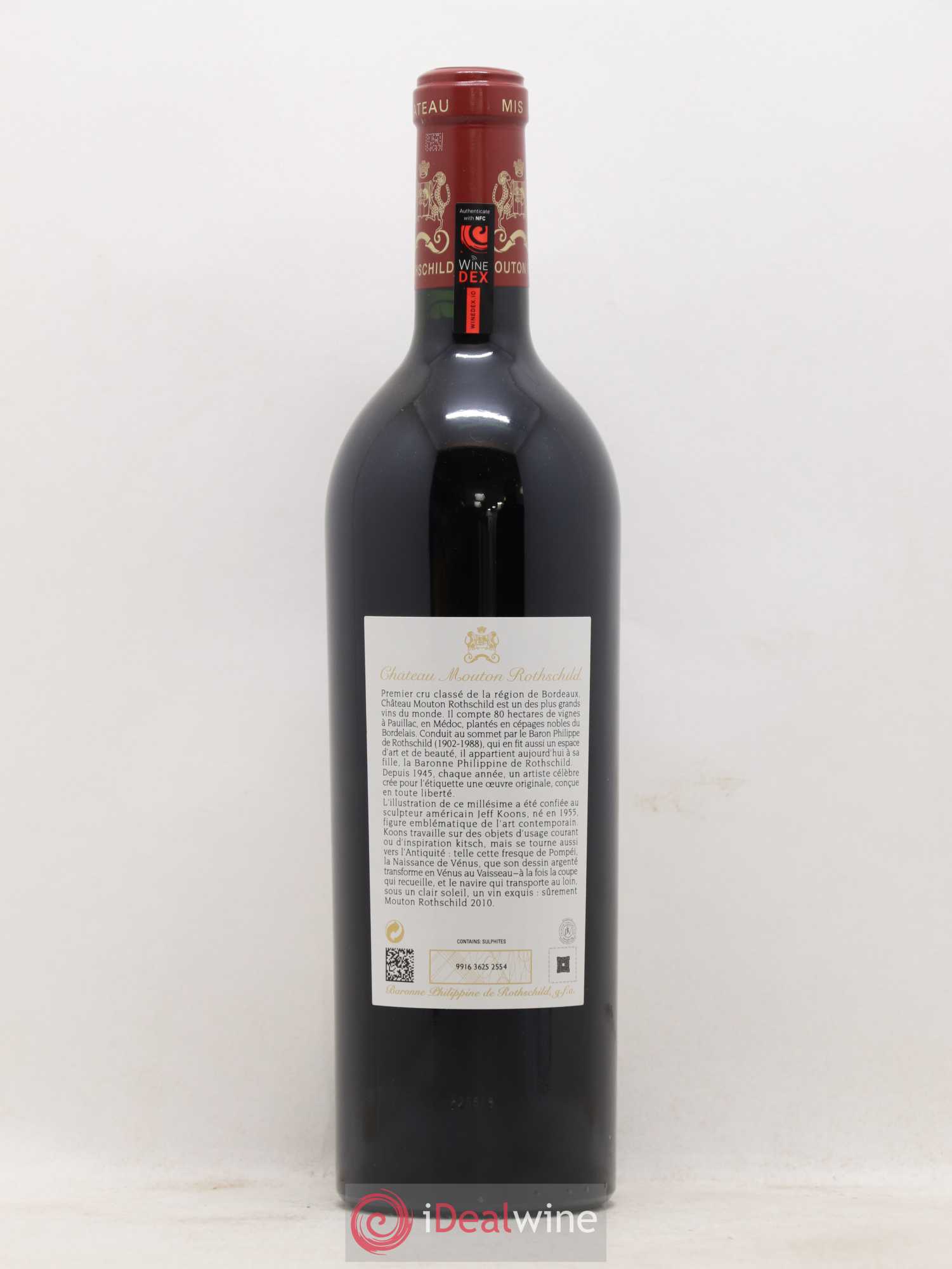 Château Mouton Rothschild 1er Grand Cru Classé 2010 - Lot de 1 bouteille - 1