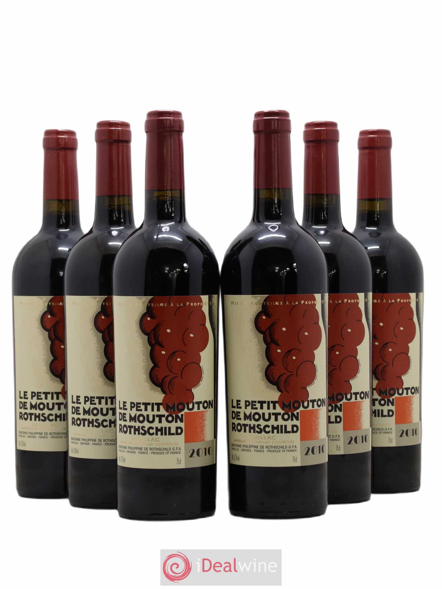 Petit Mouton Second Vin 2010 - Lot de 6 bouteilles - 0