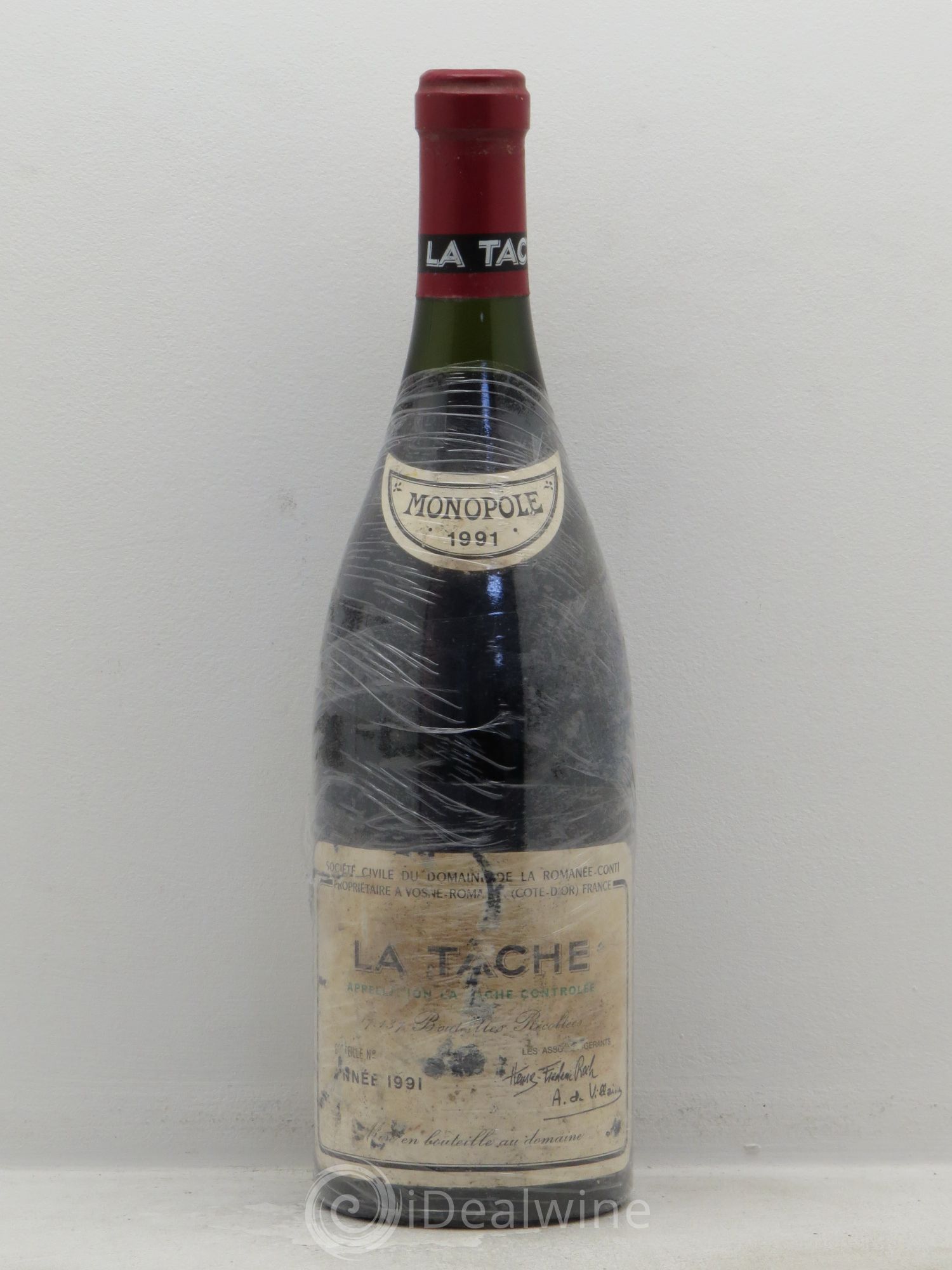 La Tâche Grand Cru Domaine de la Romanée-Conti 1991 - Lot de 1 bouteille - 0