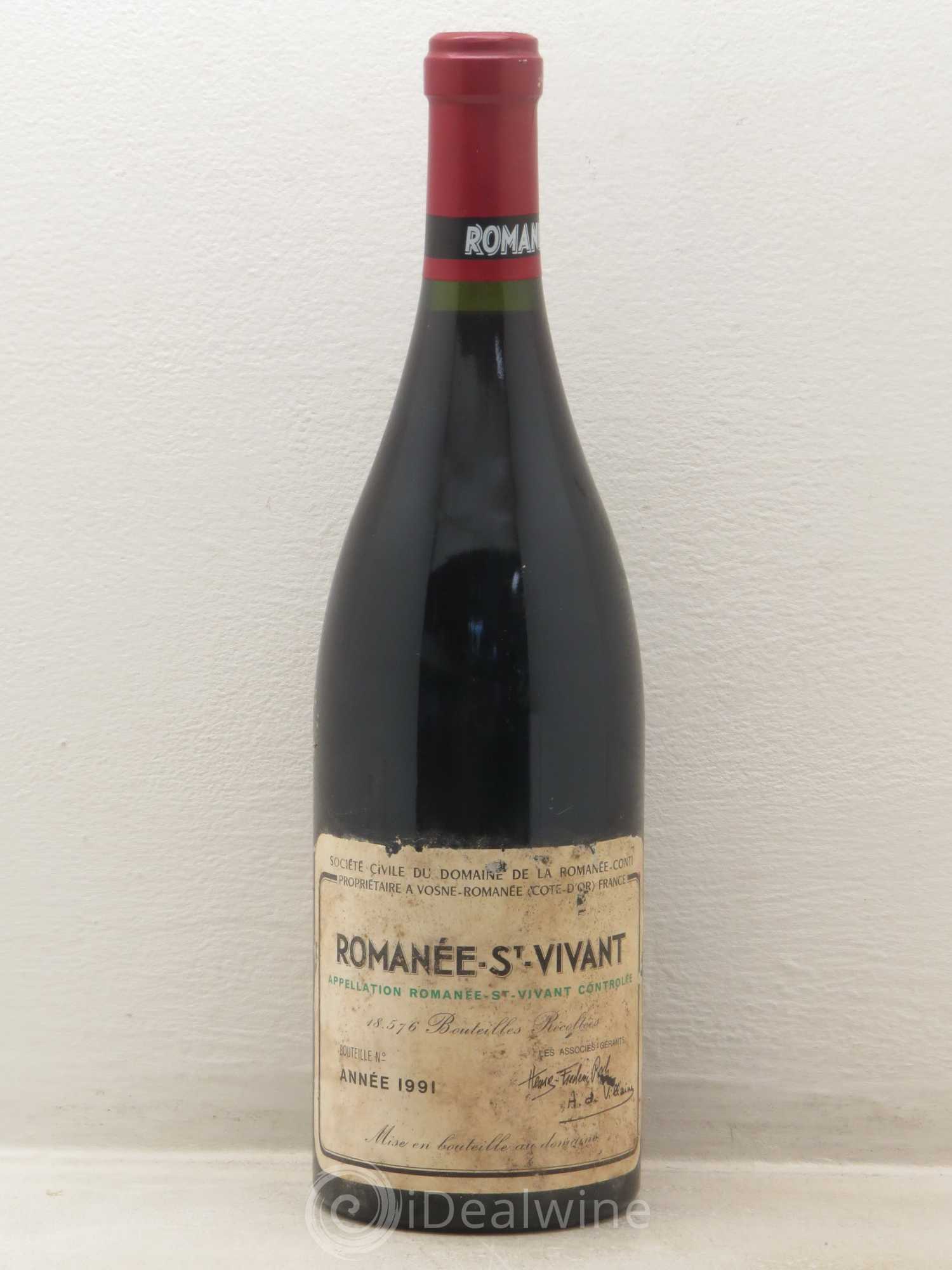 Romanée-Saint-Vivant Grand Cru Domaine de la Romanée-Conti 1991 - Lot de 1 bouteille - 0