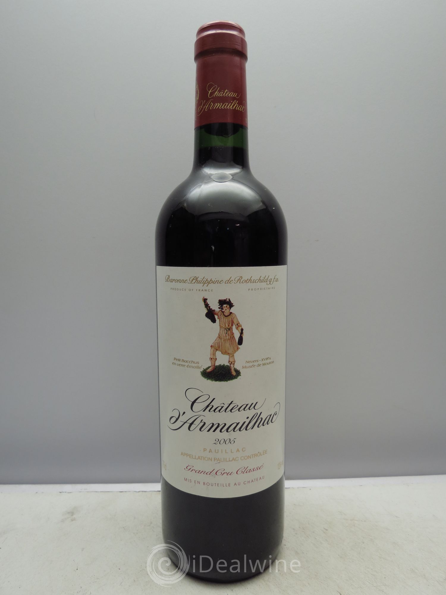 Château d' Armailhac - Mouton Baron(ne) Philippe 5ème Grand Cru Classé 2005 - Lot de 1 bouteille - 0