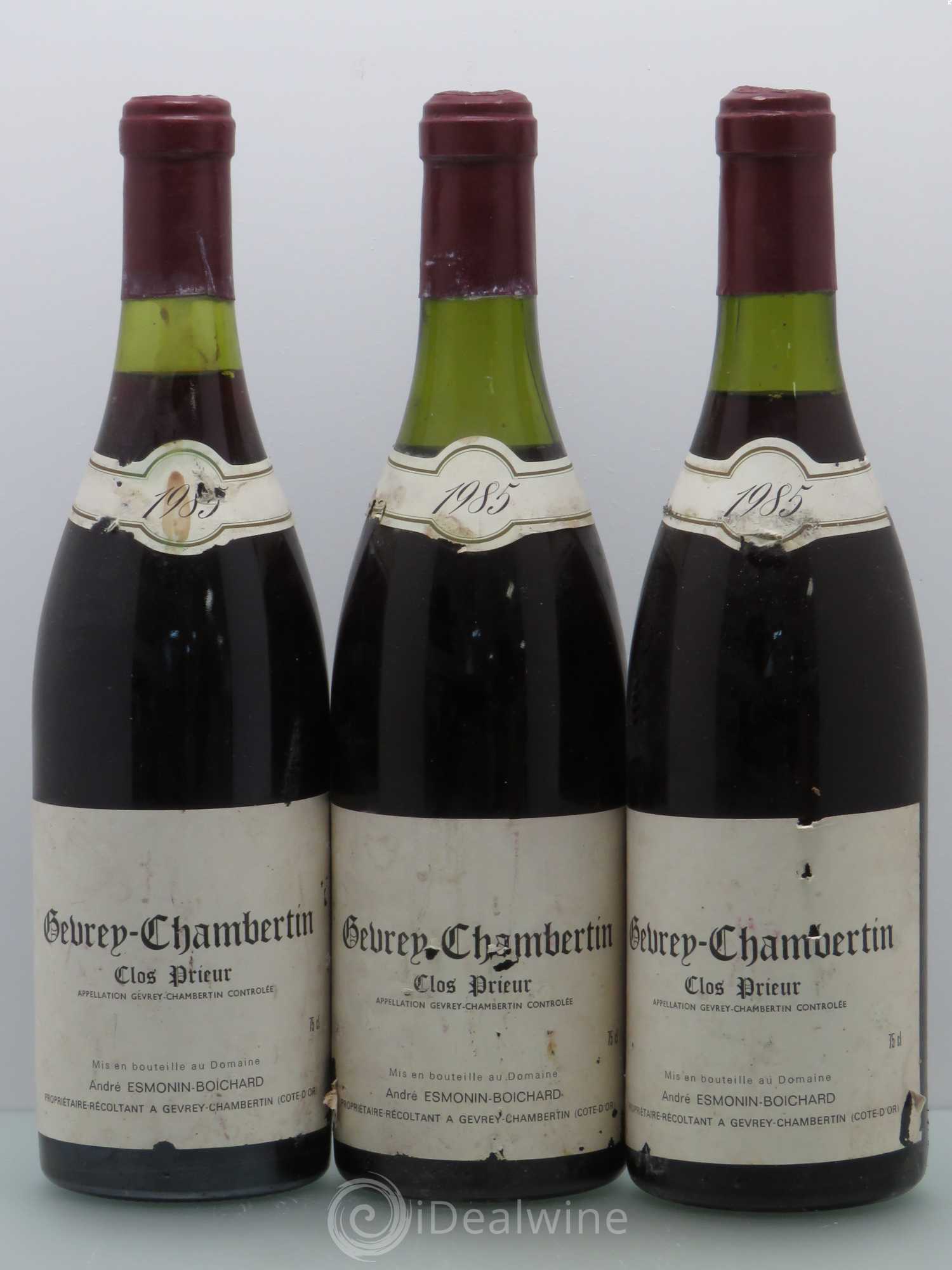 Gevrey-Chambertin 1er Cru Clos Prieur - Esmonin Boichard 1985 - Posten von 3 Flaschen - 0
