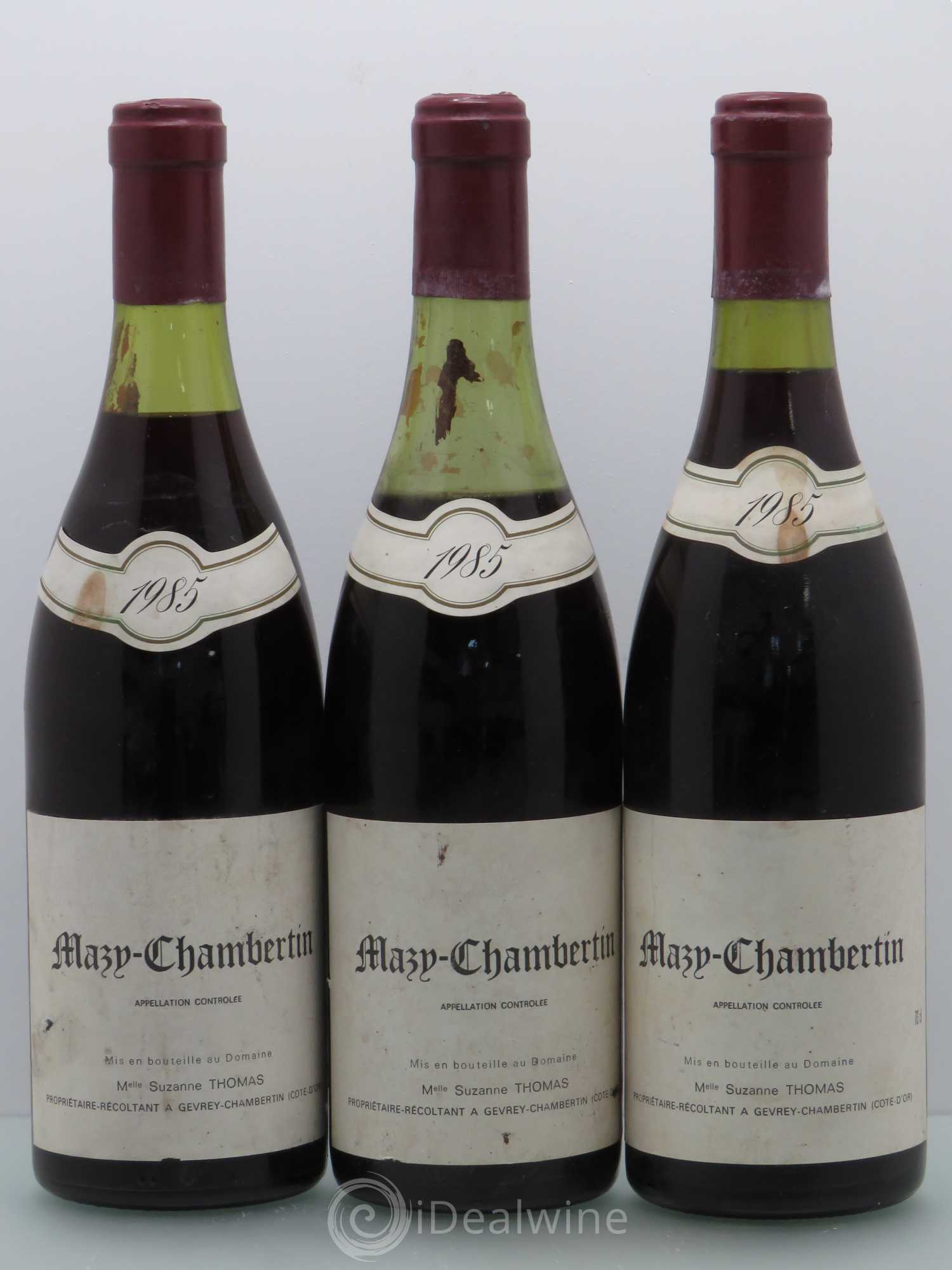 Mazis-Chambertin Grand Cru Suzanne Thomas (Mise Esmonin) 1985 - Posten von 3 Flaschen - 0