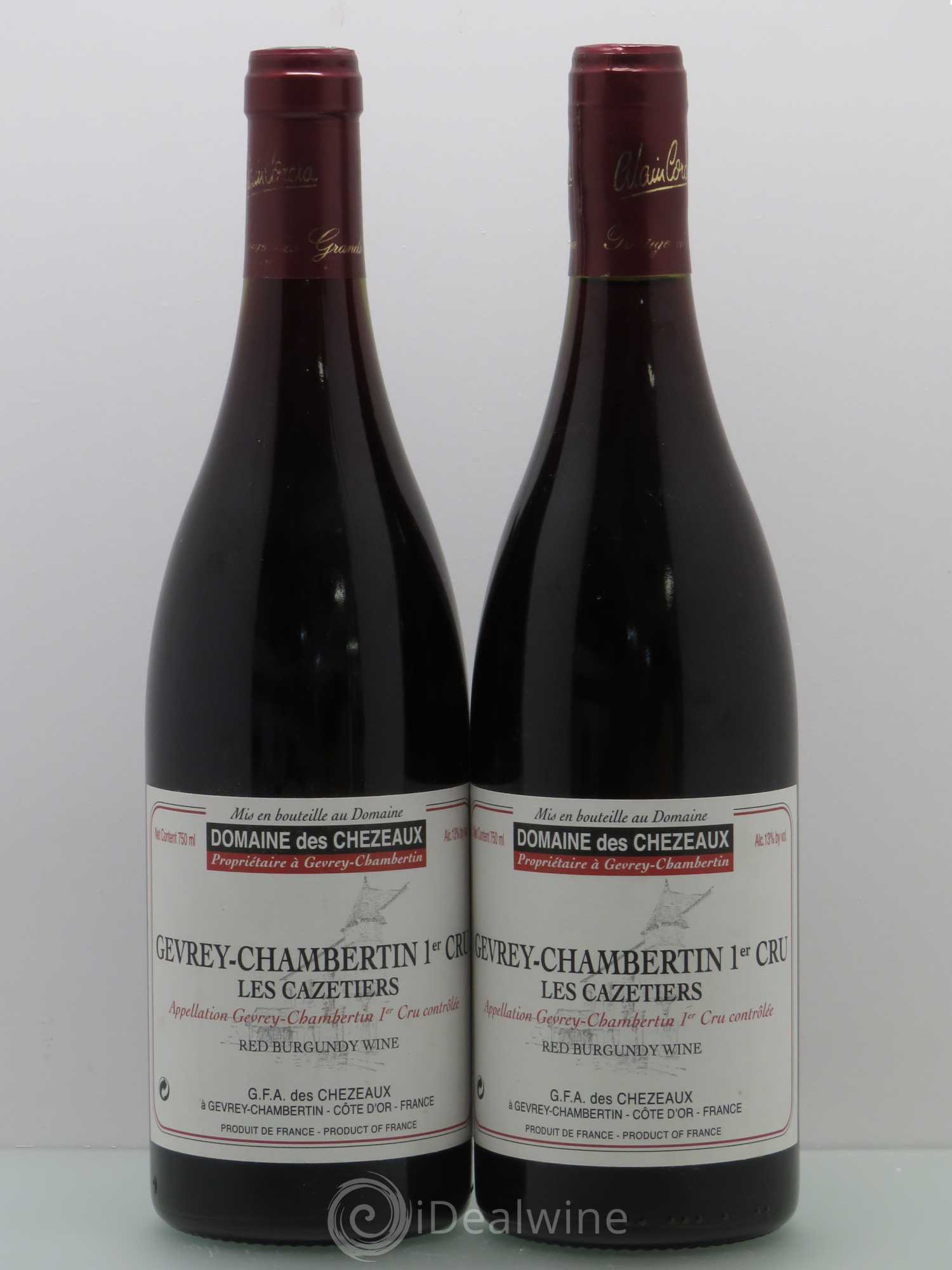 Gevrey-Chambertin 1er Cru Les Cazetiers Domaine Des Chezeaux Présumé 2008 - Posten von 2 Flaschen - 0
