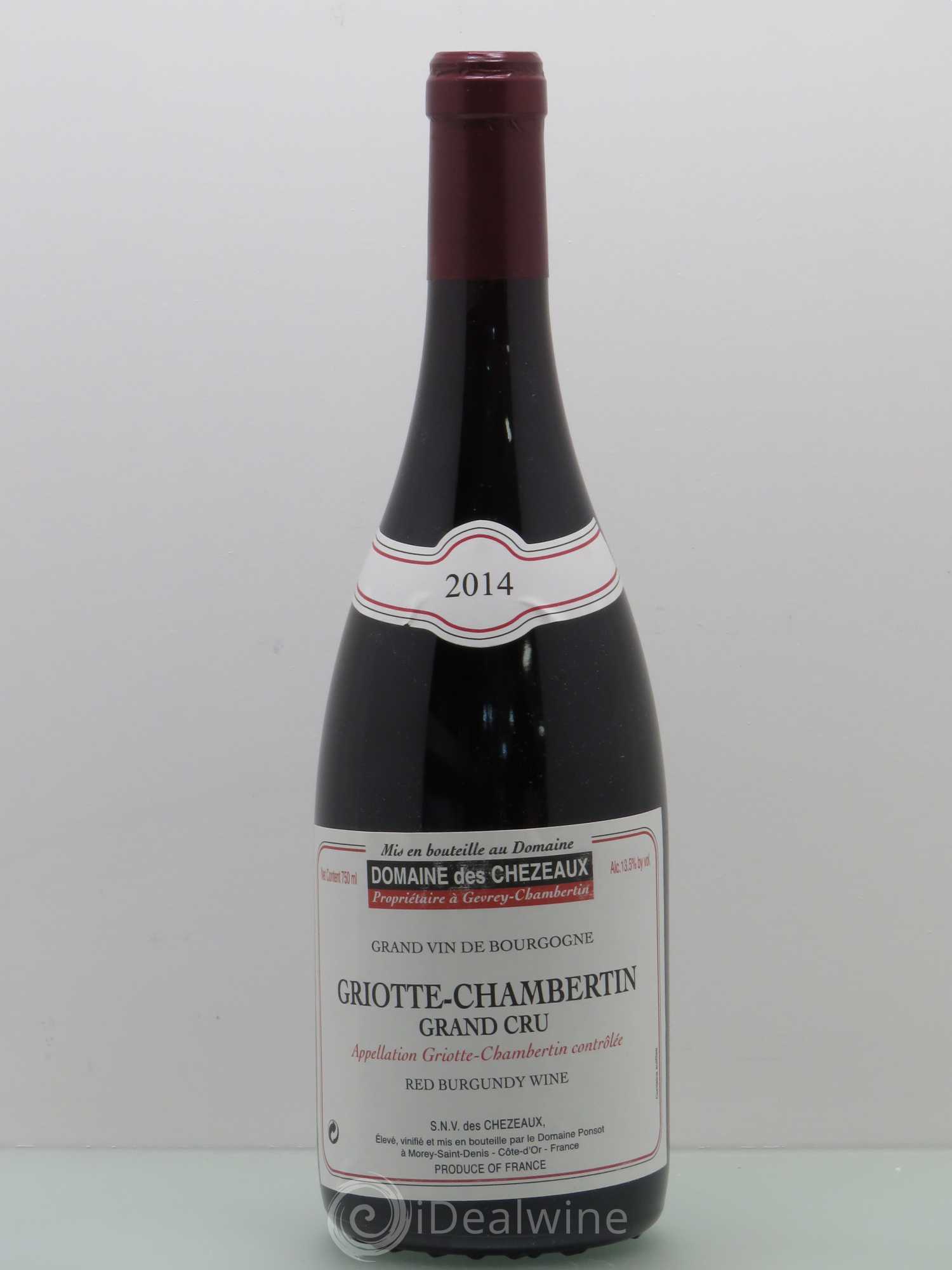 Griotte-Chambertin Grand Cru Domaine Des Chezeaux Mise Ponsot 2014 - Posten von 1 Flasche - 0