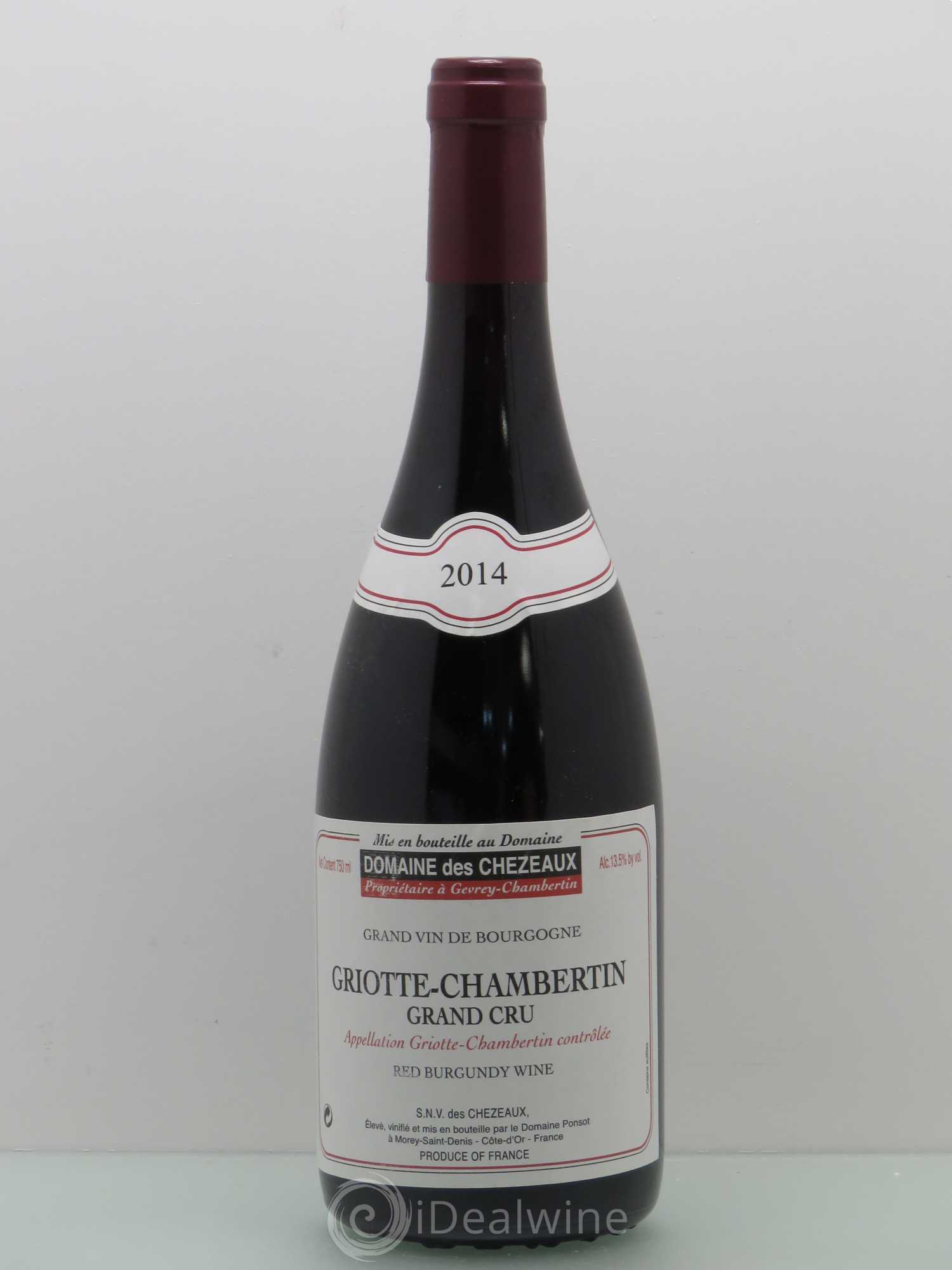 Griotte-Chambertin Grand Cru Domaine Des Chezeaux Mise Ponsot 2014 - Posten von 1 Flasche - 0