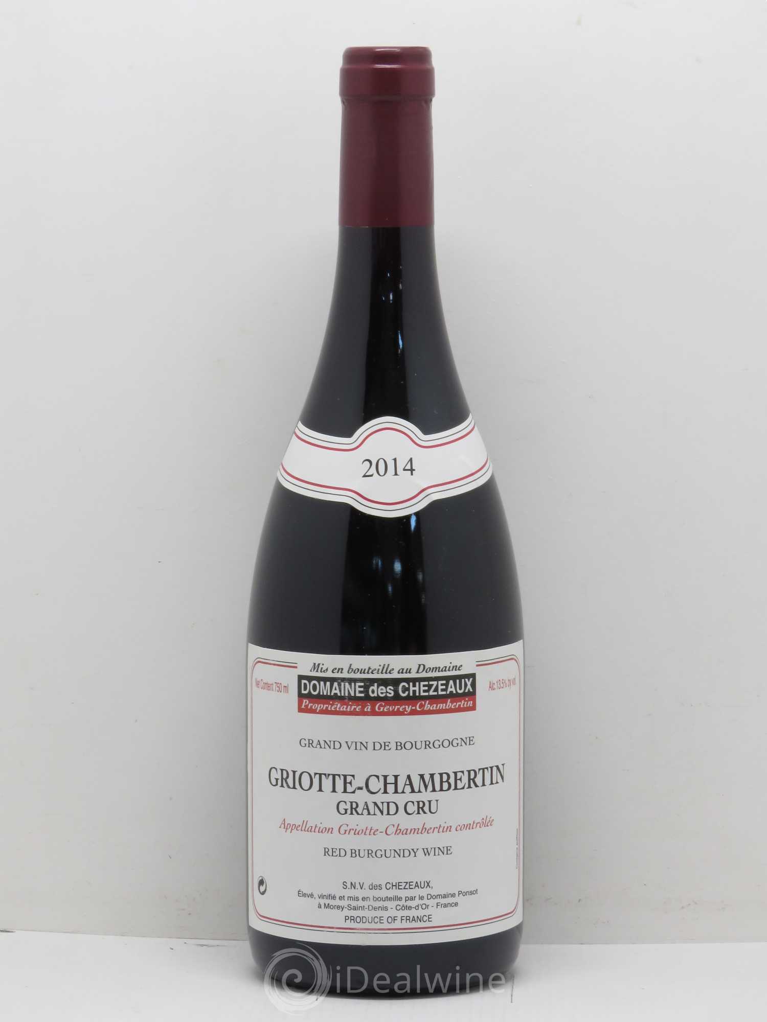 Griotte-Chambertin Grand Cru Domaine des Chezeaux Mise Ponsot 2014 - Posten von 1 Flasche - 0