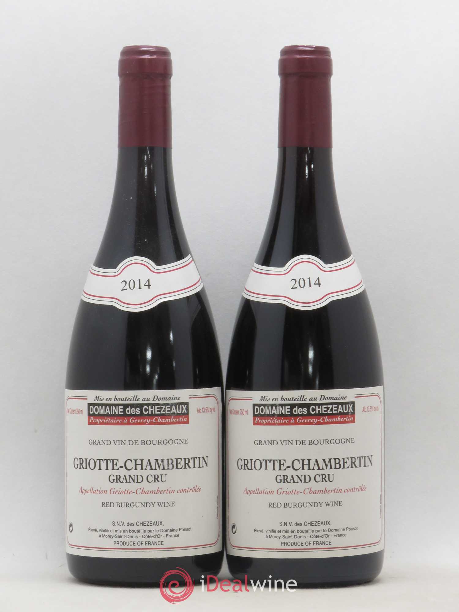 Griotte-Chambertin Grand Cru Des Chezeaux Mise Ponsot 2014 - Posten von 2 Flaschen - 0