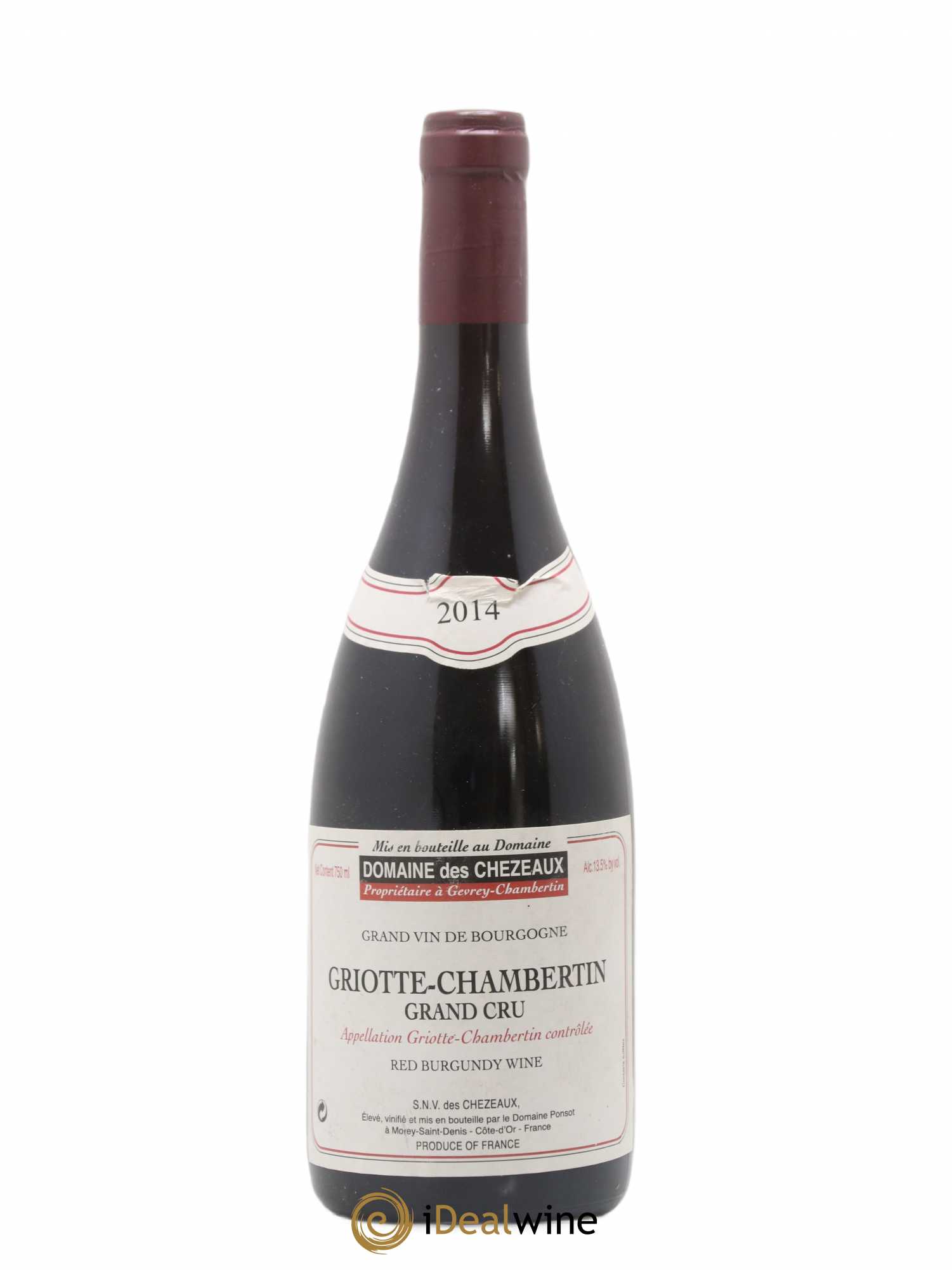 Griotte-Chambertin Grand Cru Des Chezeaux (Domaine) 2014 - Lot de 1 bouteille - 0
