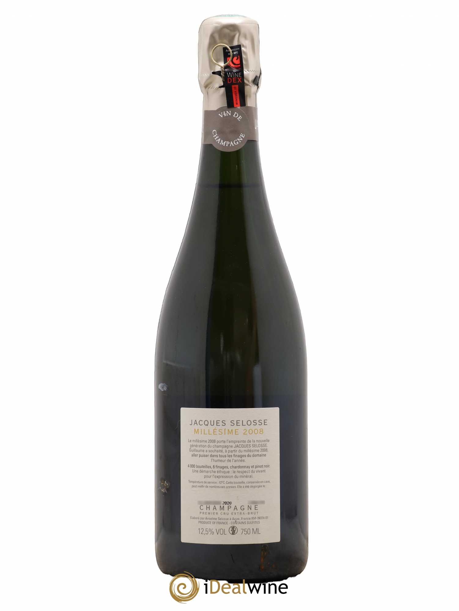 Blanc de Blancs Grand Cru Extra-Brut Jacques Selosse 2008 - Lot de 1 bouteille - 1
