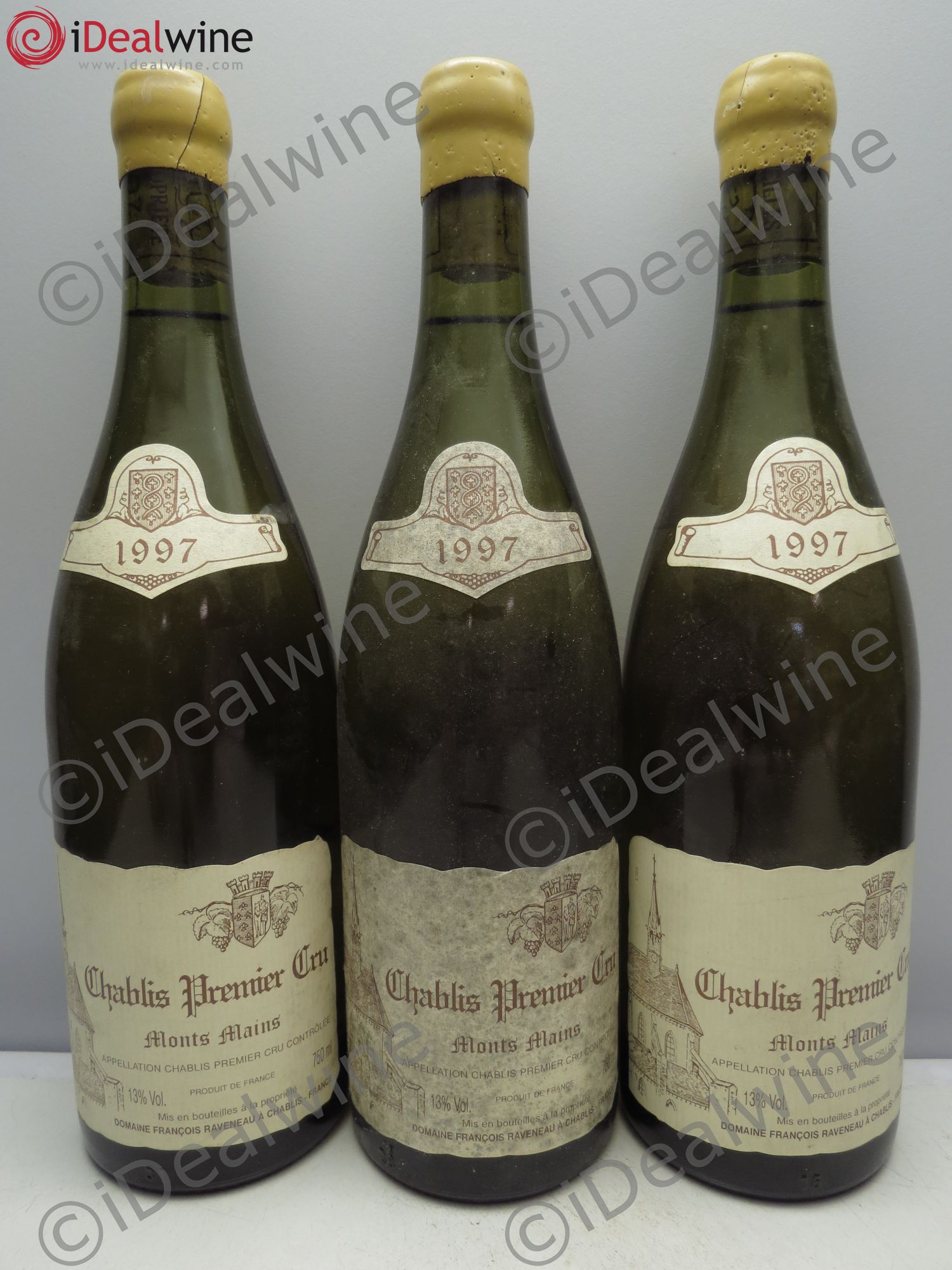 Chablis 1er Cru Monts Mains Raveneau (Domaine) 1997 - Lot de 3 bouteilles - 0
